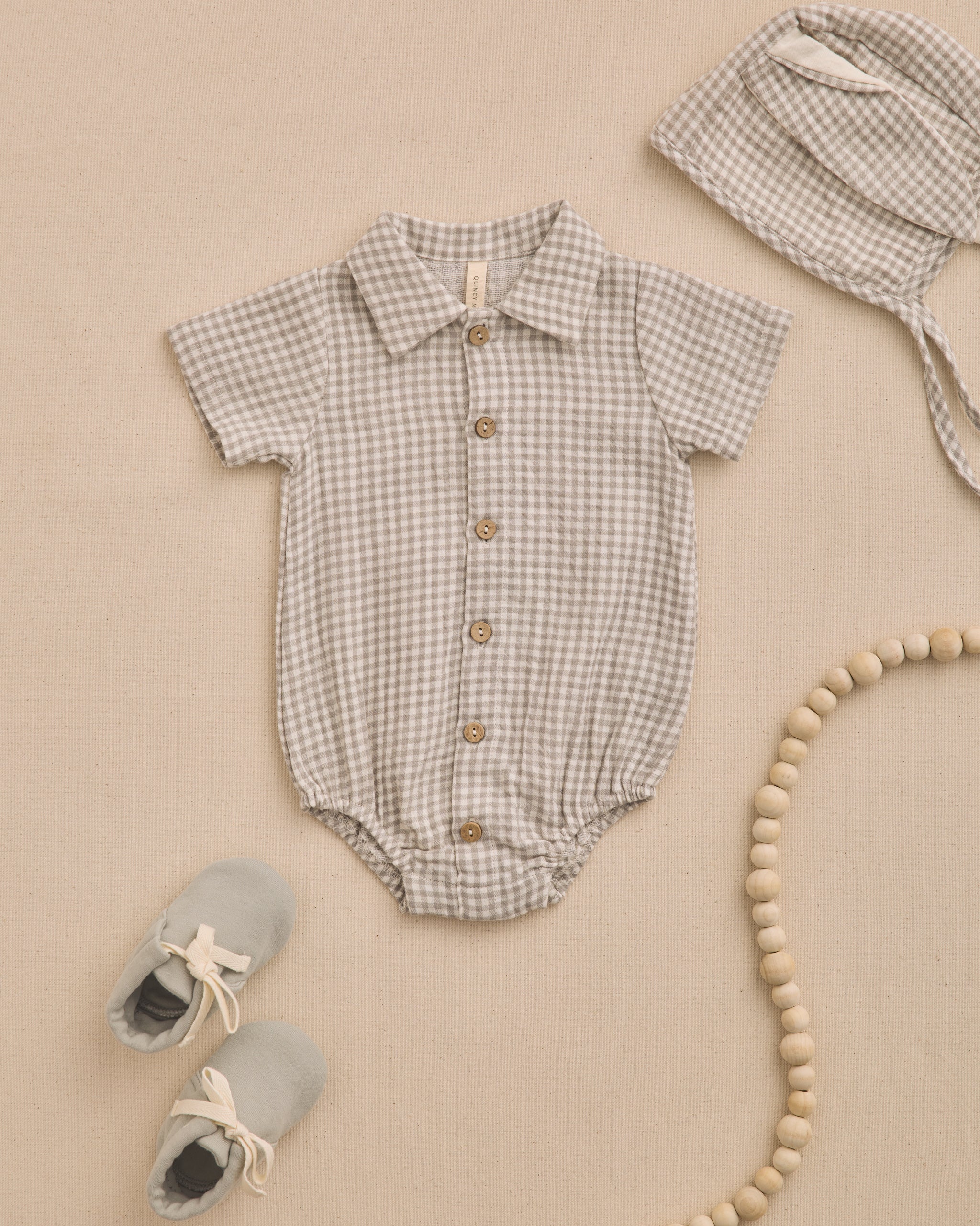 Bunny Bonnet Sage Gingham - Rylee + Cru | Kids Clothes | Trendy Baby Clothes | Modern Infant Outfits |