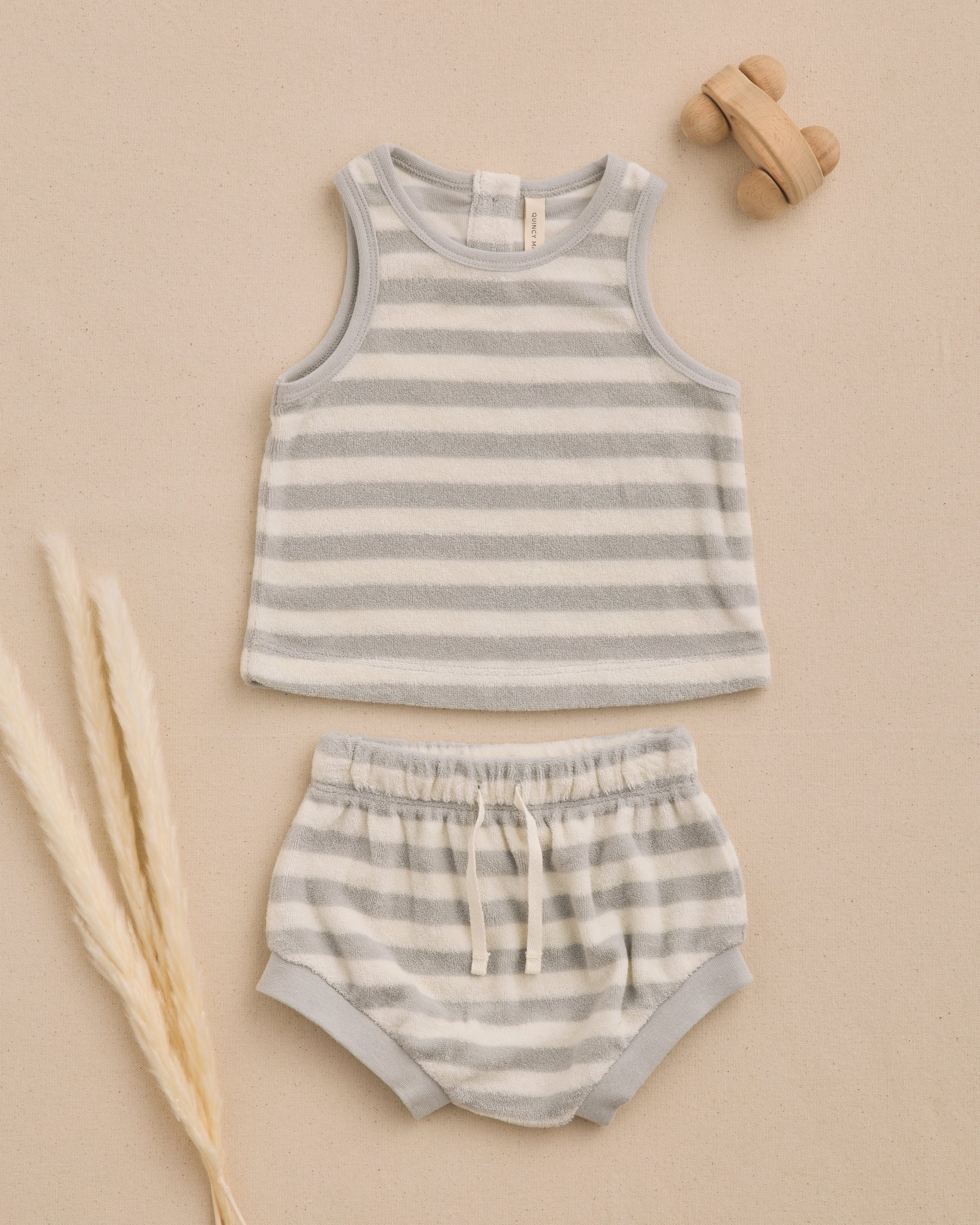 Terry Tank + Short Set Sky Stripe - Rylee + Cru | Kids Clothes | Trendy Baby Clothes | Modern Infant Outfits |