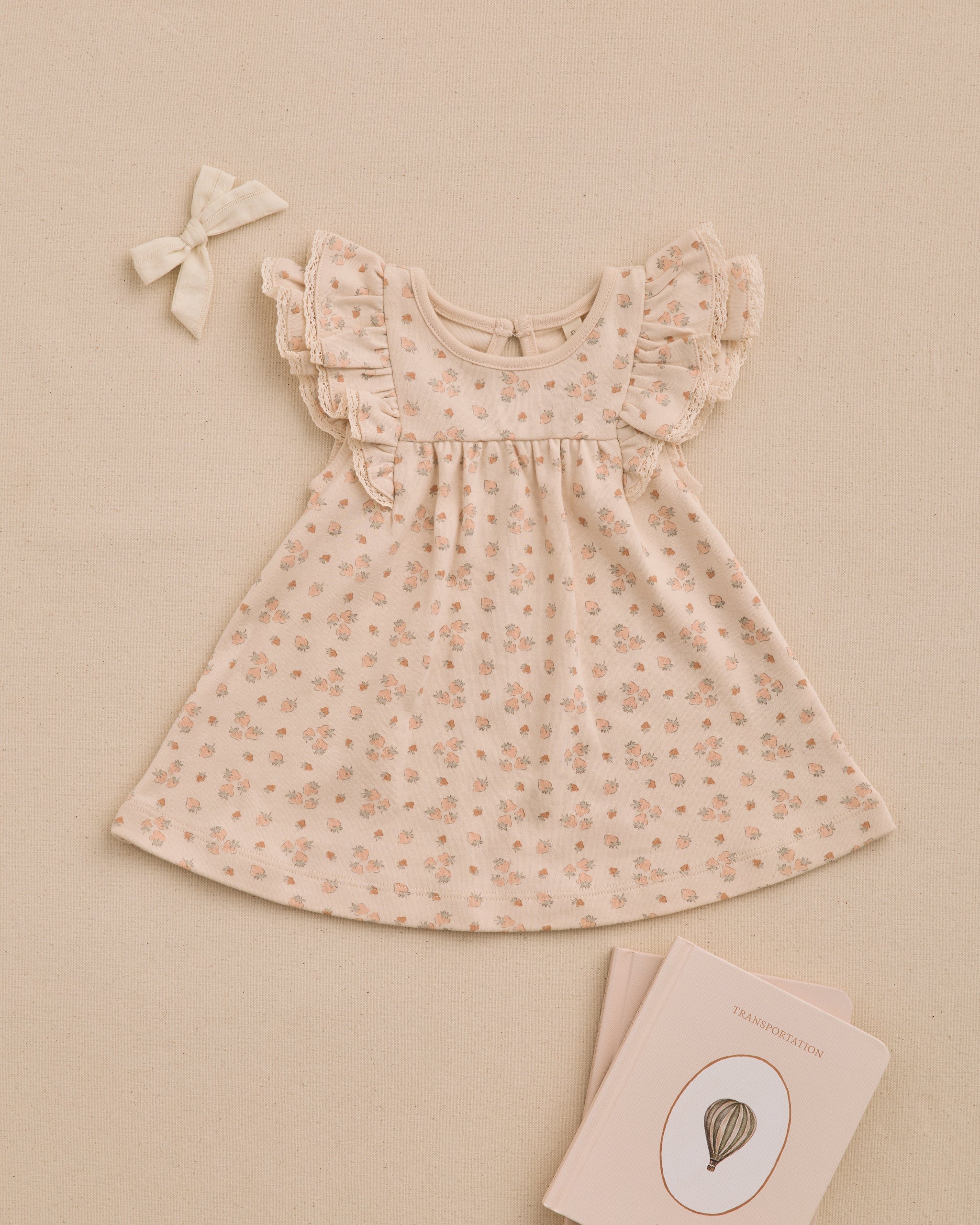 Flutter Dress Strawberries - Rylee + Cru | Kids Clothes | Trendy Baby Clothes | Modern Infant Outfits |