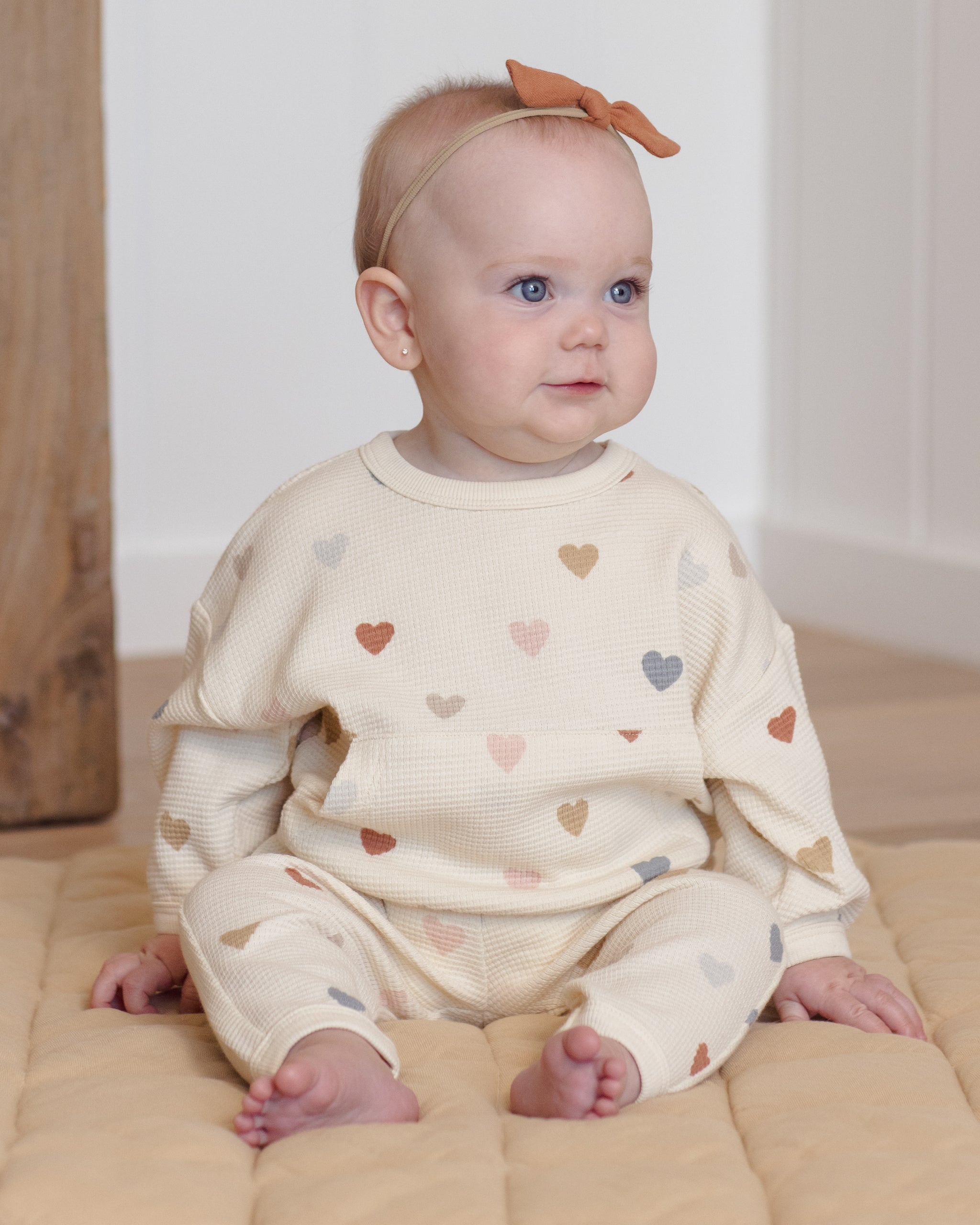 Waffle Sweater Set Confetti Hearts - Rylee + Cru | Kids Clothes | Trendy Baby Clothes | Modern Infant Outfits |