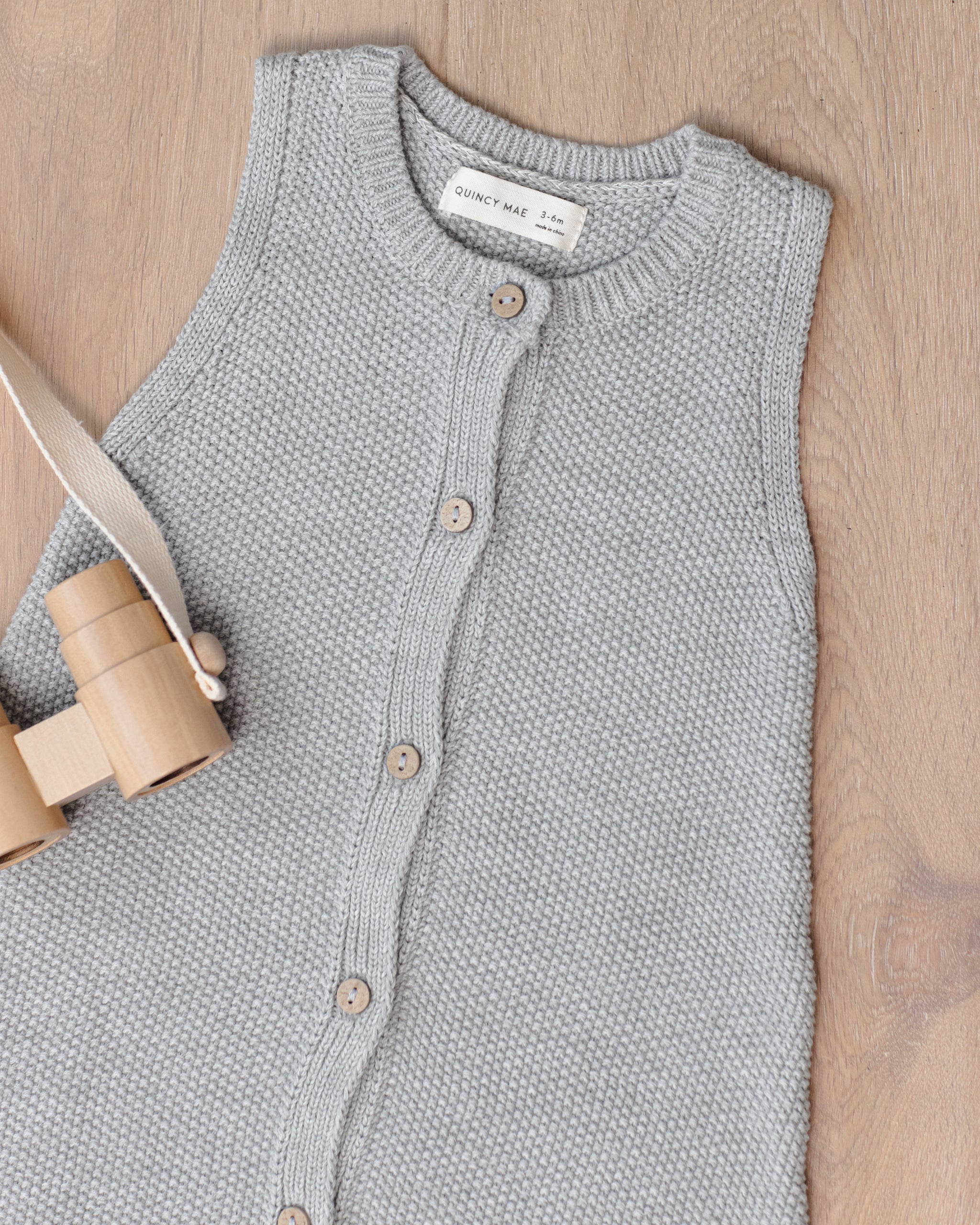 Knit Jumpsuit Heathered Sky - Rylee + Cru | Kids Clothes | Trendy Baby Clothes | Modern Infant Outfits |