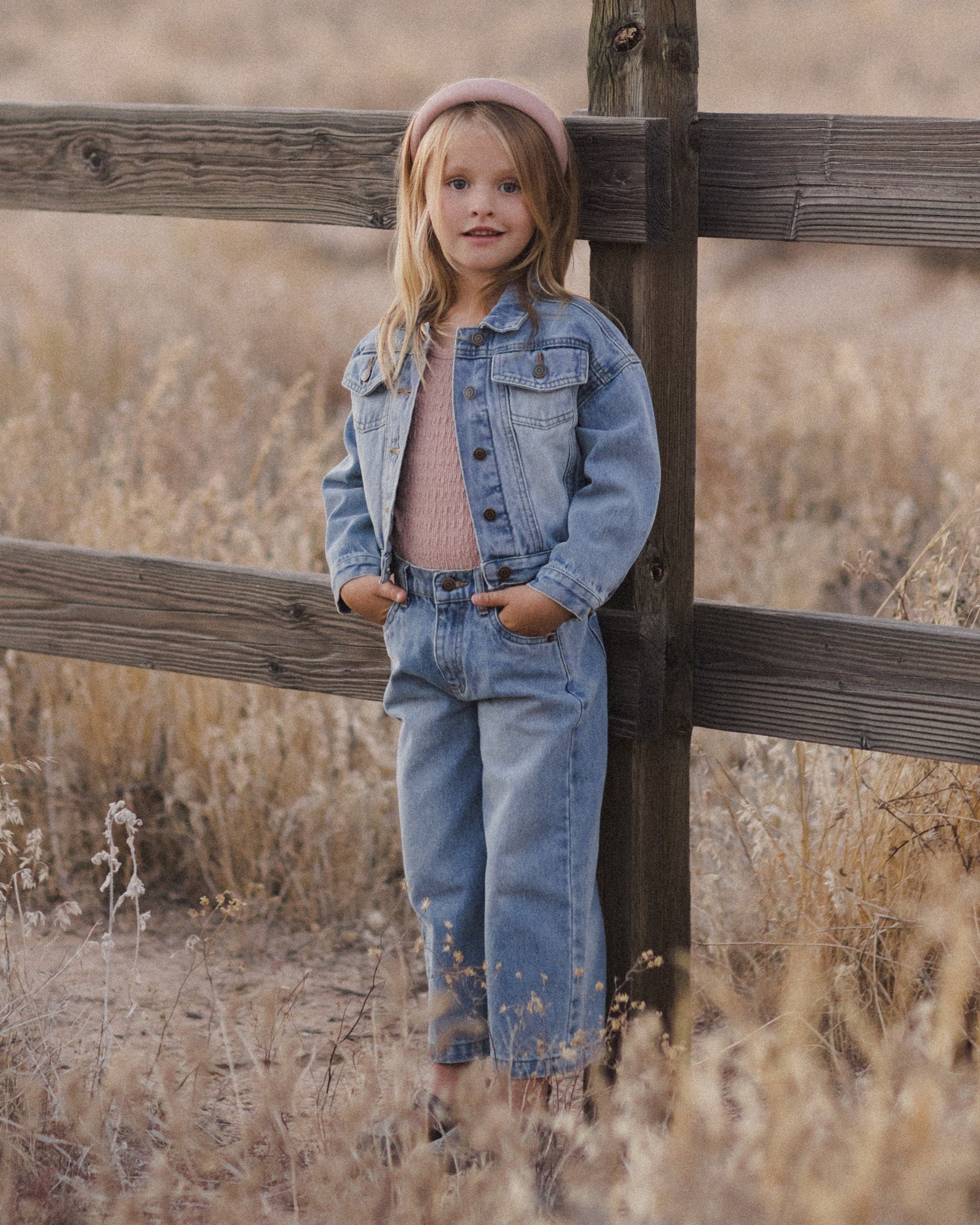 Straight Leg Pant || Light Washed Denim