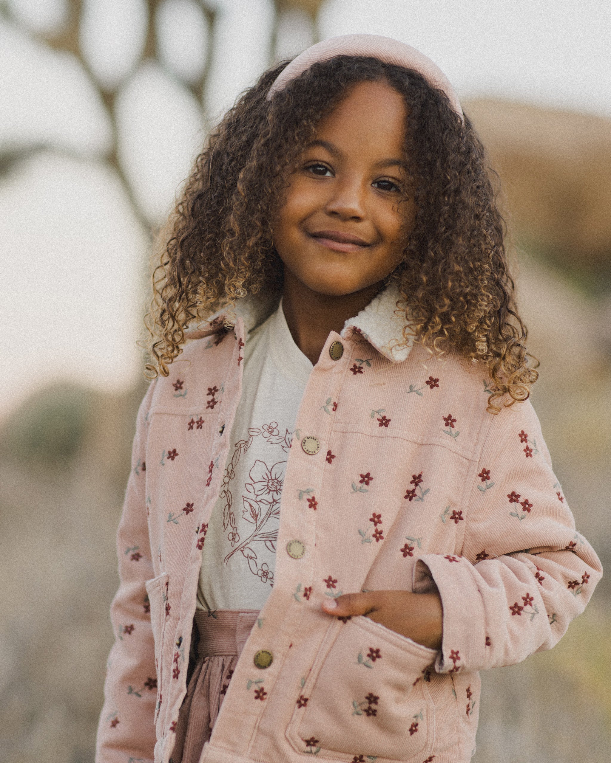 Corduroy Jacket || Blossom Embroidery