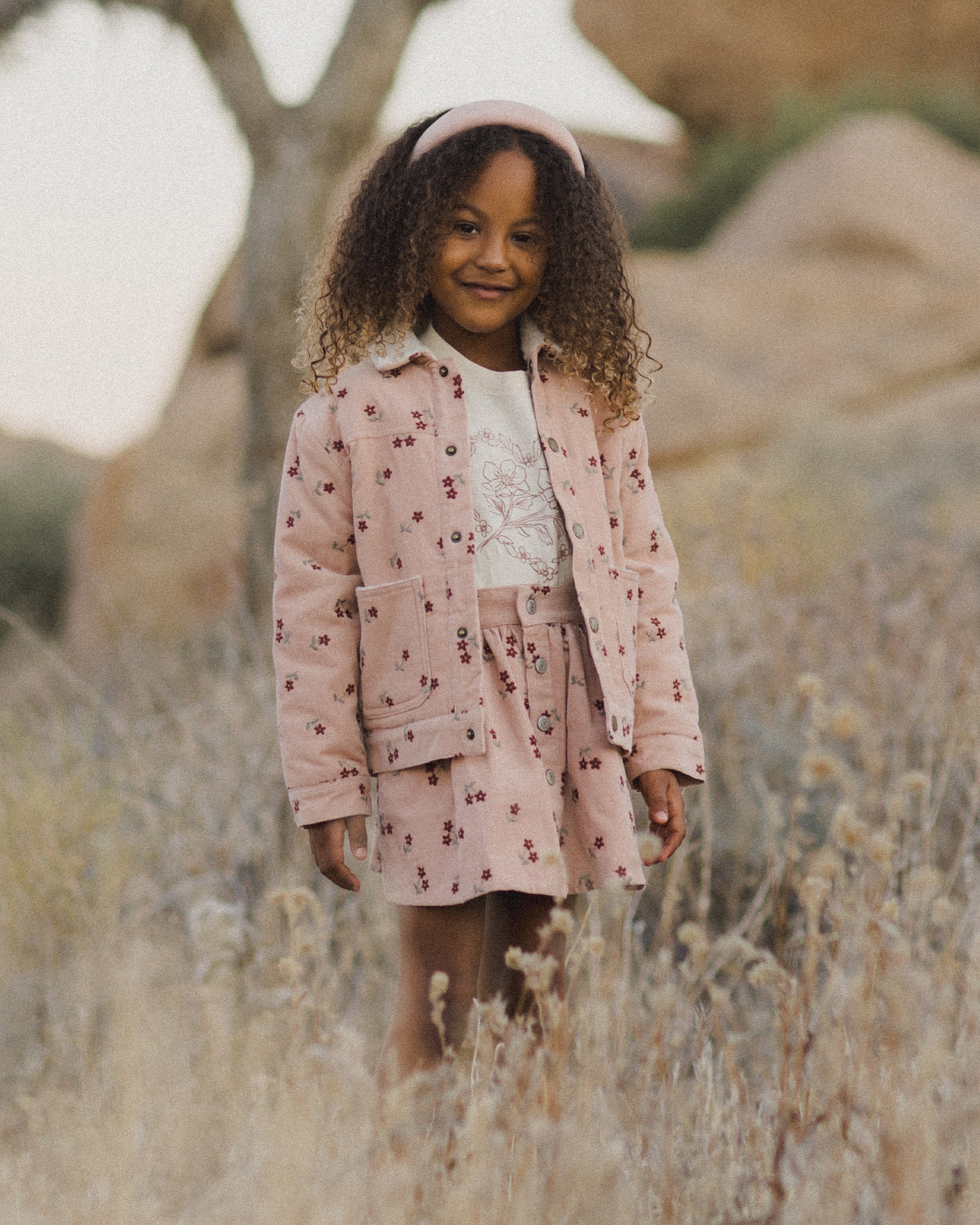 Corduroy Jacket || Blossom Embroidery