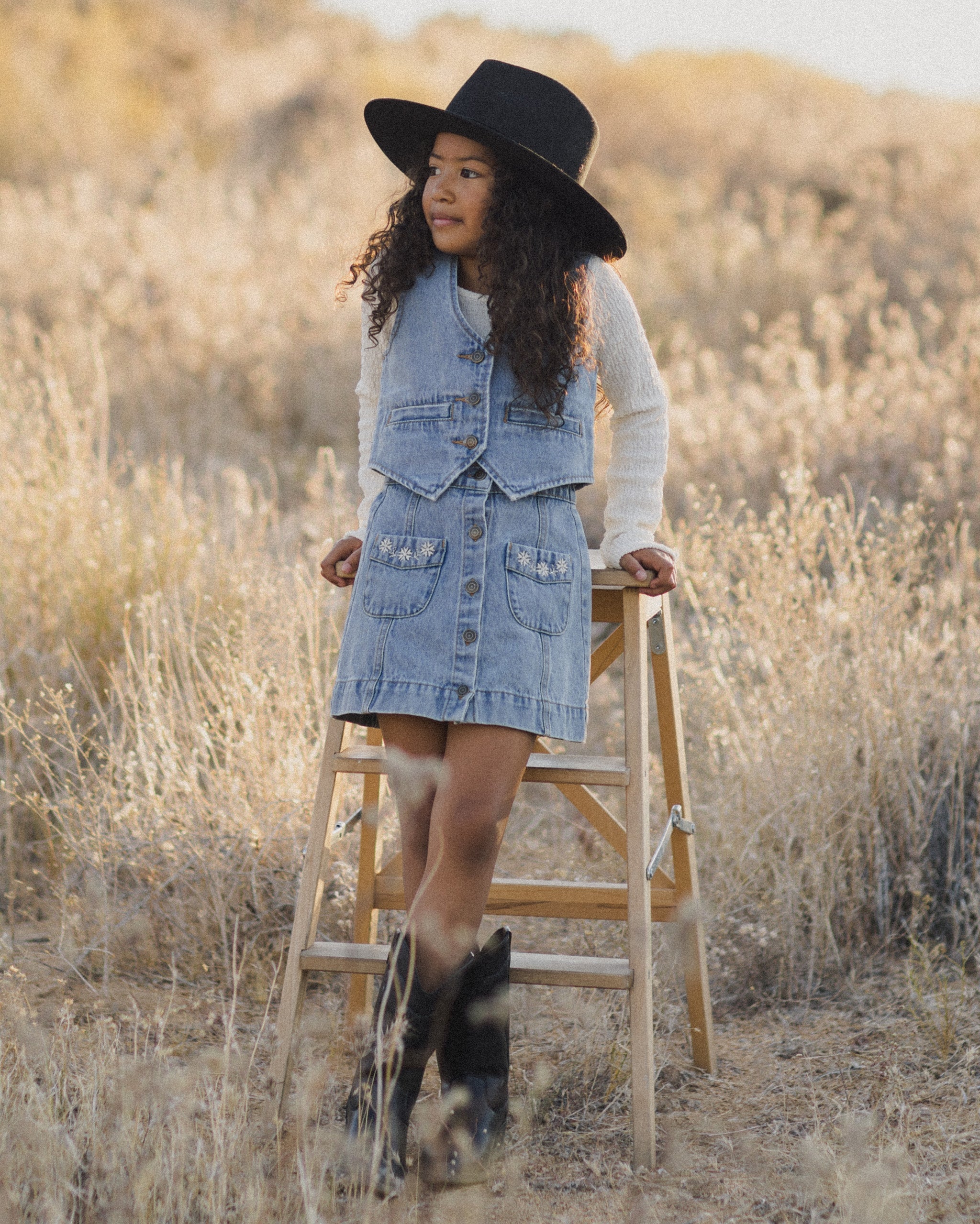 Denim Vest || Light Washed Denim