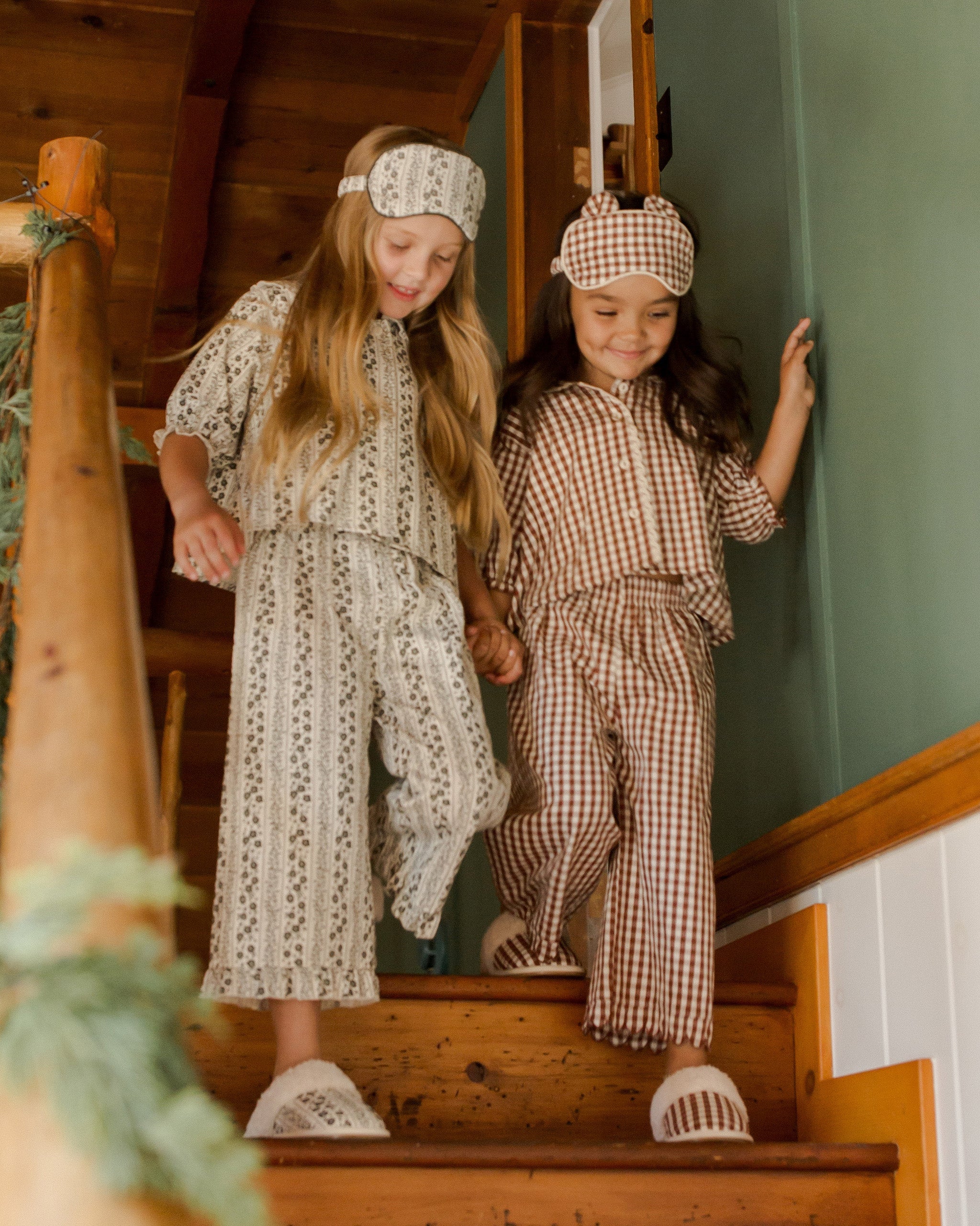 Ruffle Pajamas || Brick Gingham