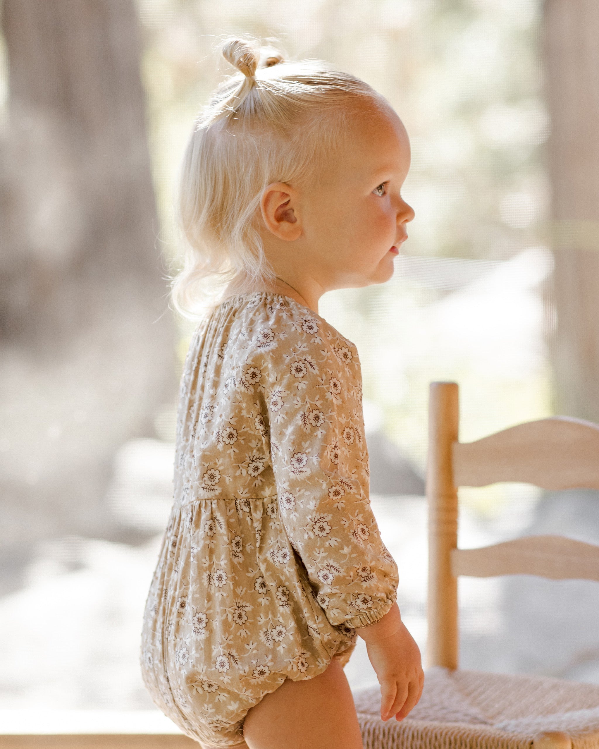 Long Sleeve Bubble Romper || Golden Fields