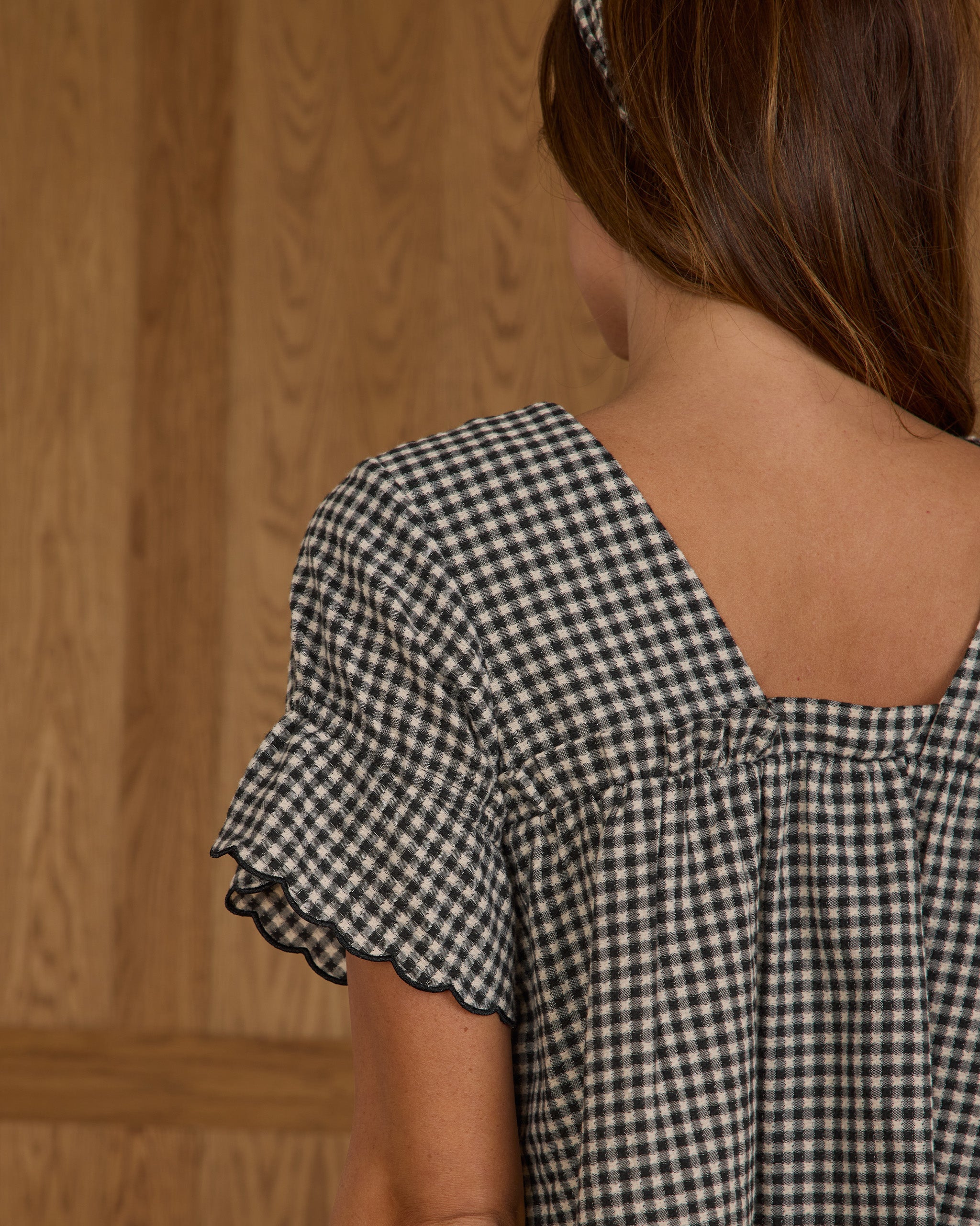 Francie Blouse | Black Gingham - Rylee + Cru | Kids Clothes | Trendy Baby Clothes | Modern Infant Outfits |