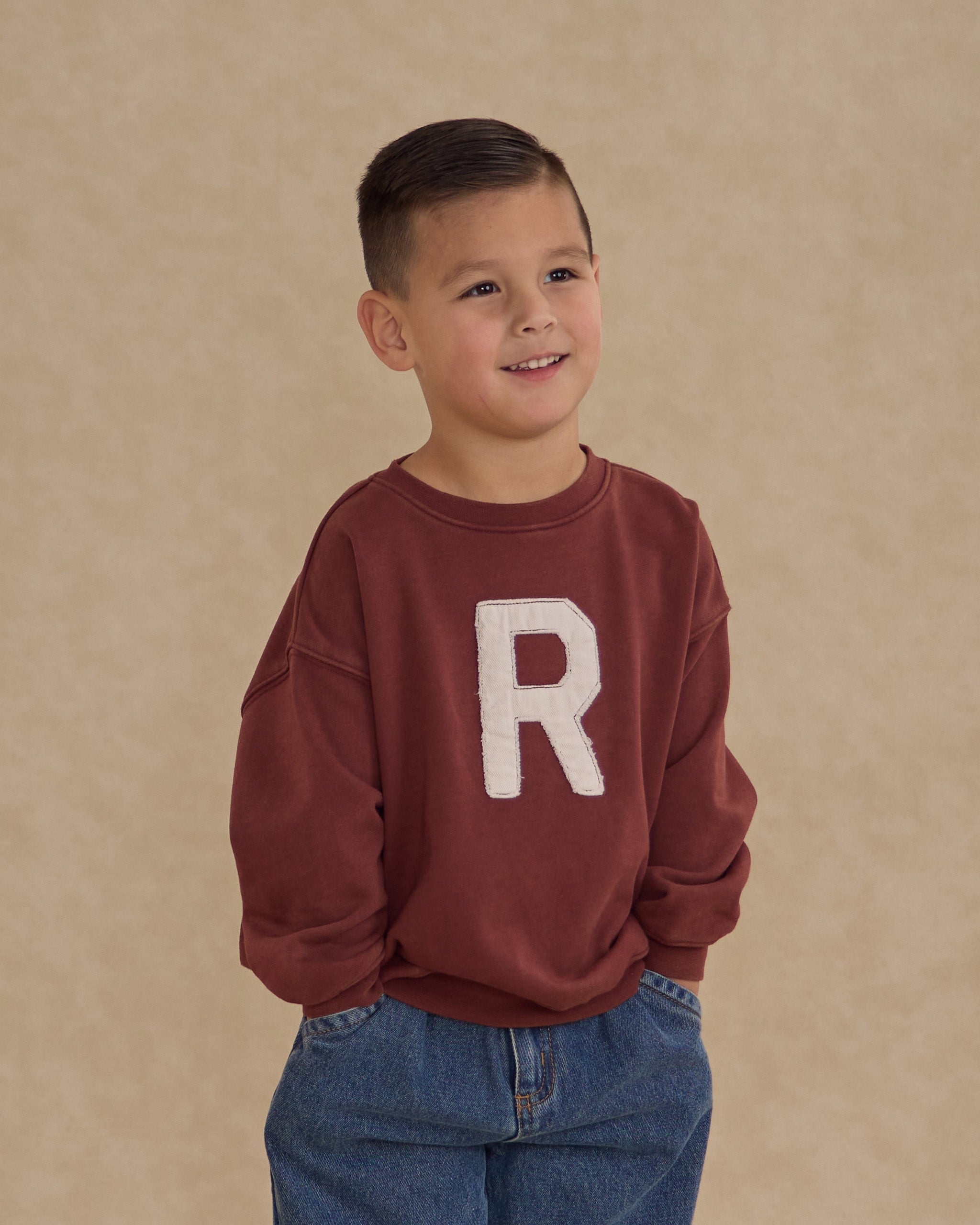 Relaxed Sweatshirt || Burgundy