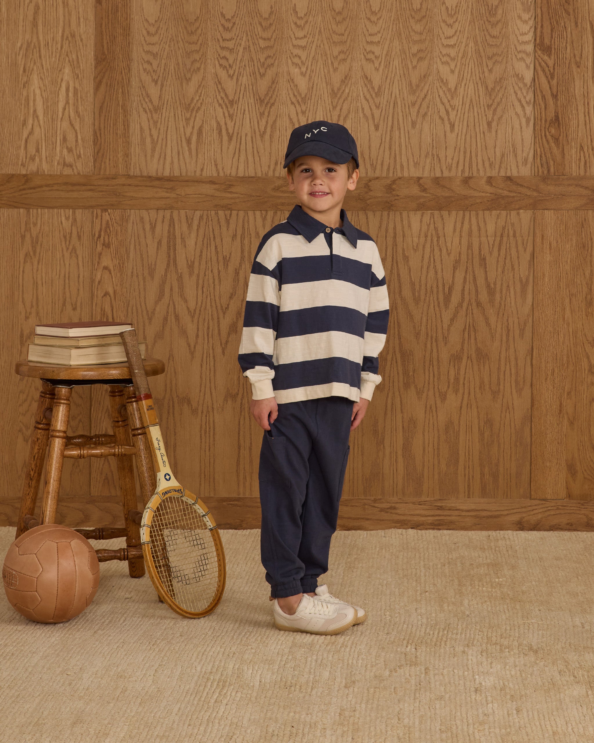 Rugby Polo || Navy Stripe
