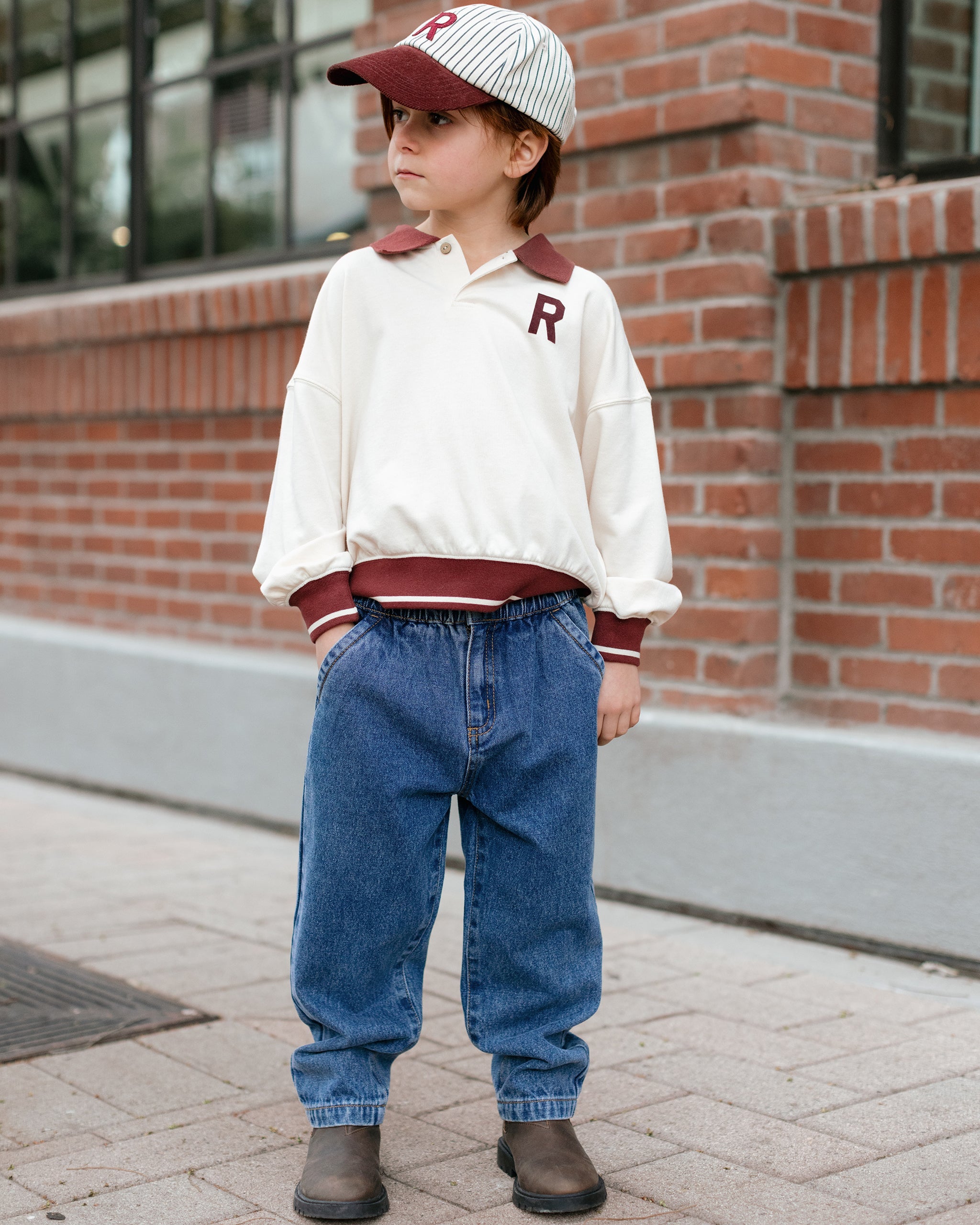 Baseball Hat || Navy Pinstripe
