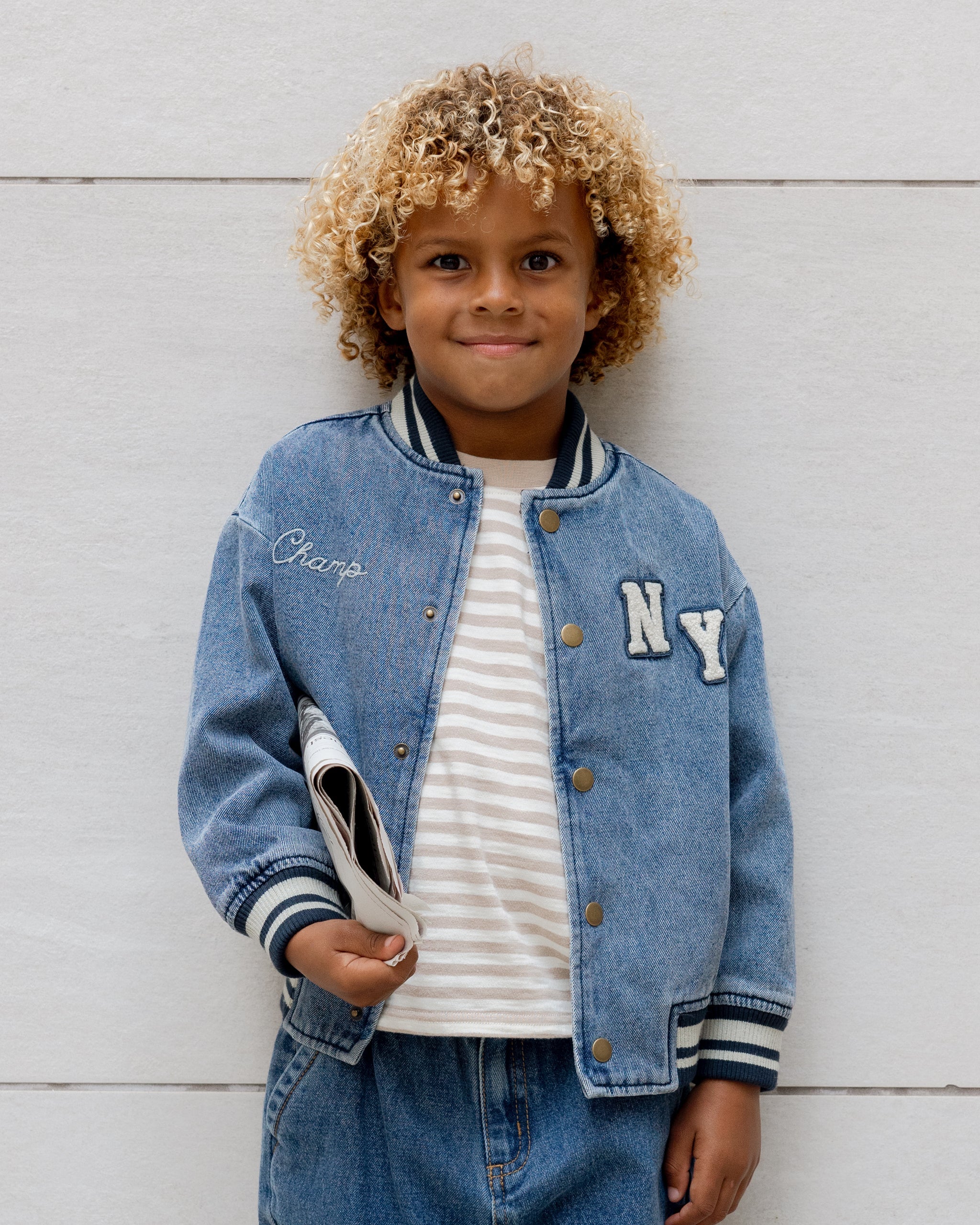 Varsity Jacket || Indigo Denim – Rylee + Cru Australia & NZ