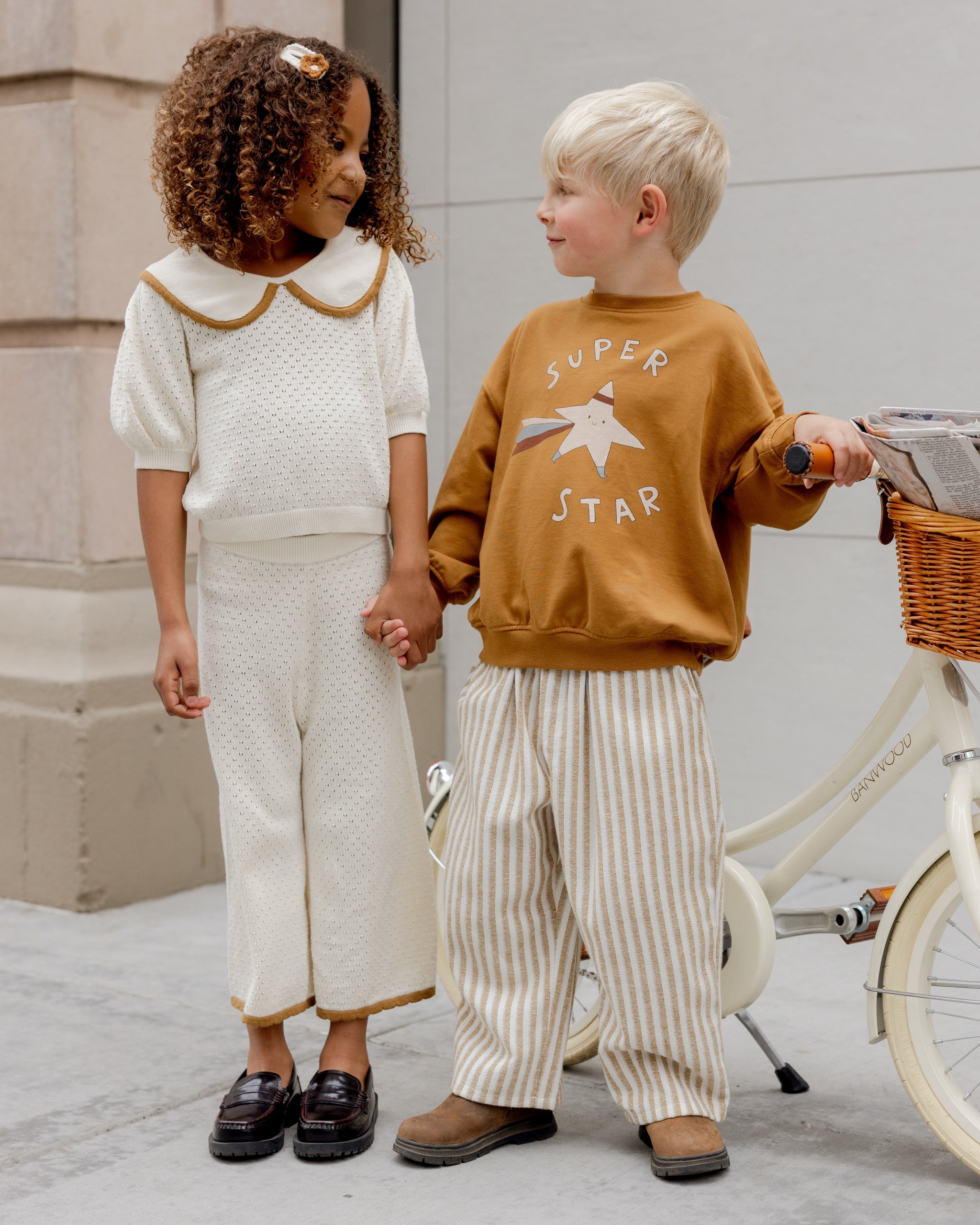 Pointelle Knit Pant || Natural