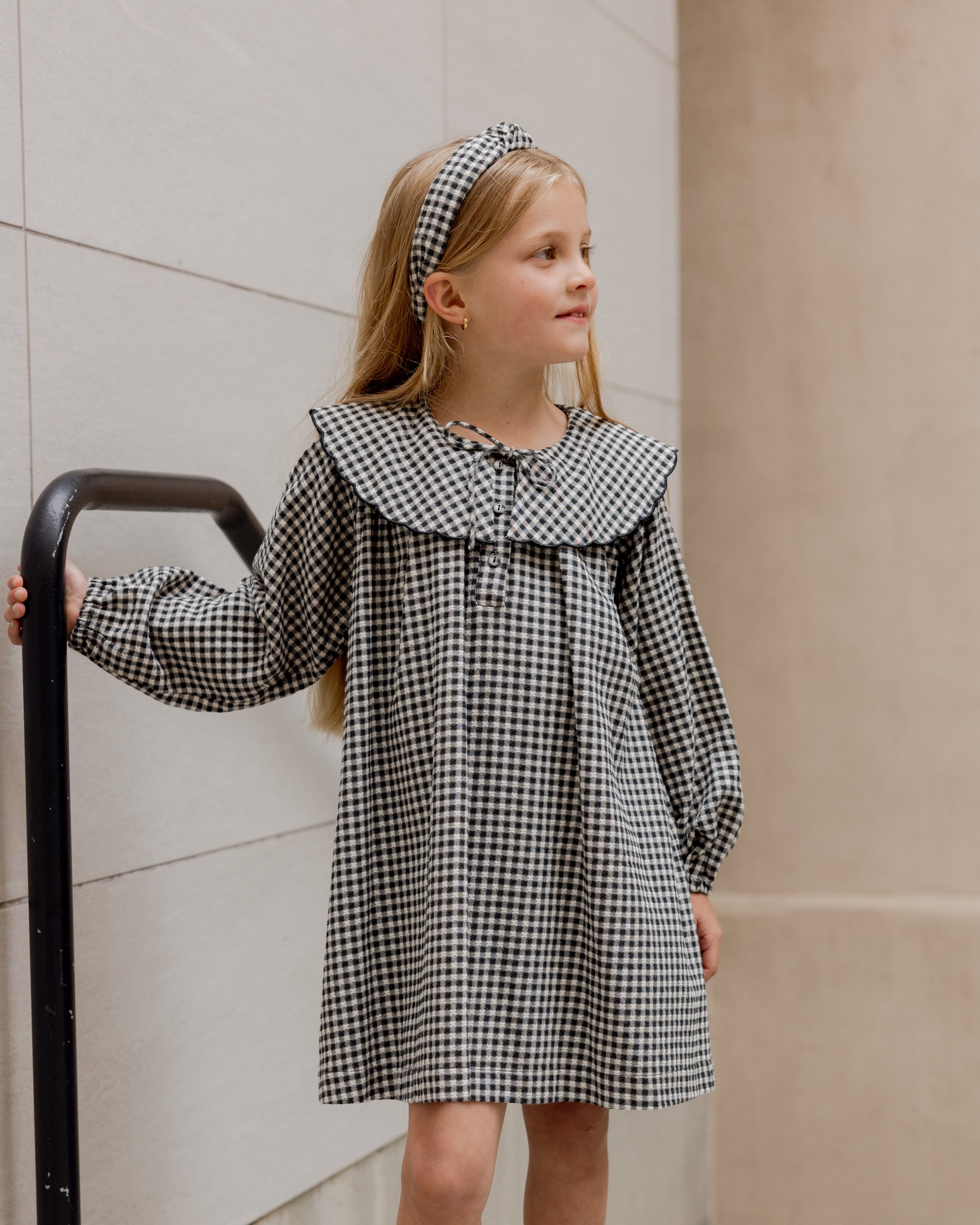 Knotted Headband || Black Gingham - Rylee + Cru | Kids Clothes | Trendy Baby Clothes | Modern Infant Outfits |