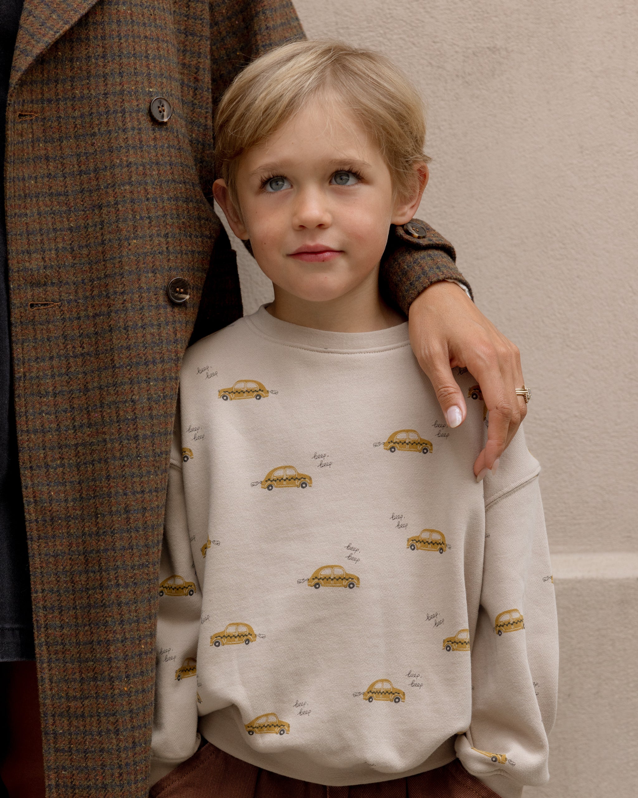 Relaxed Sweatshirt || Taxi - Rylee + Cru | Kids Clothes | Trendy Baby Clothes | Modern Infant Outfits |