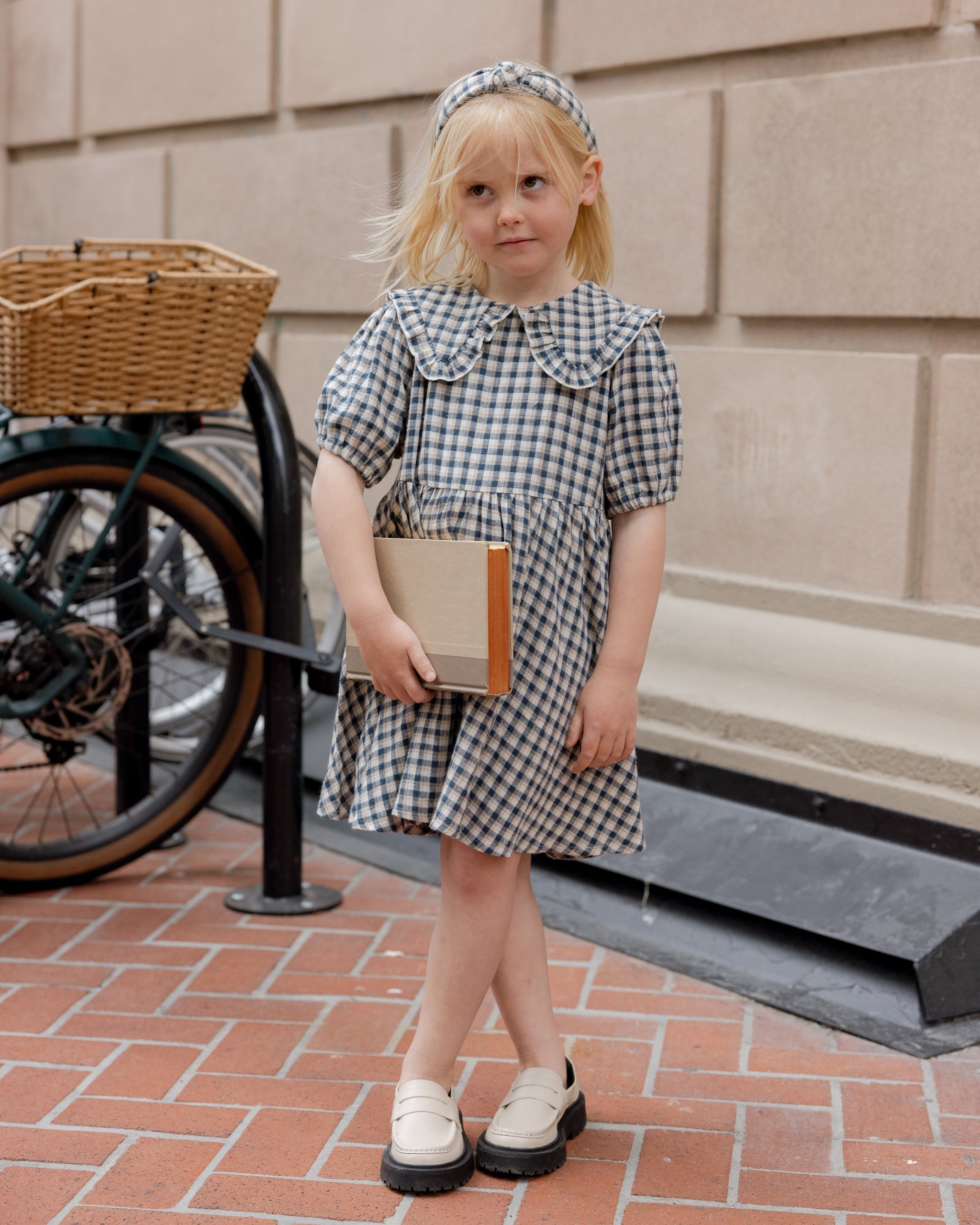 Camille Dress || Navy Check