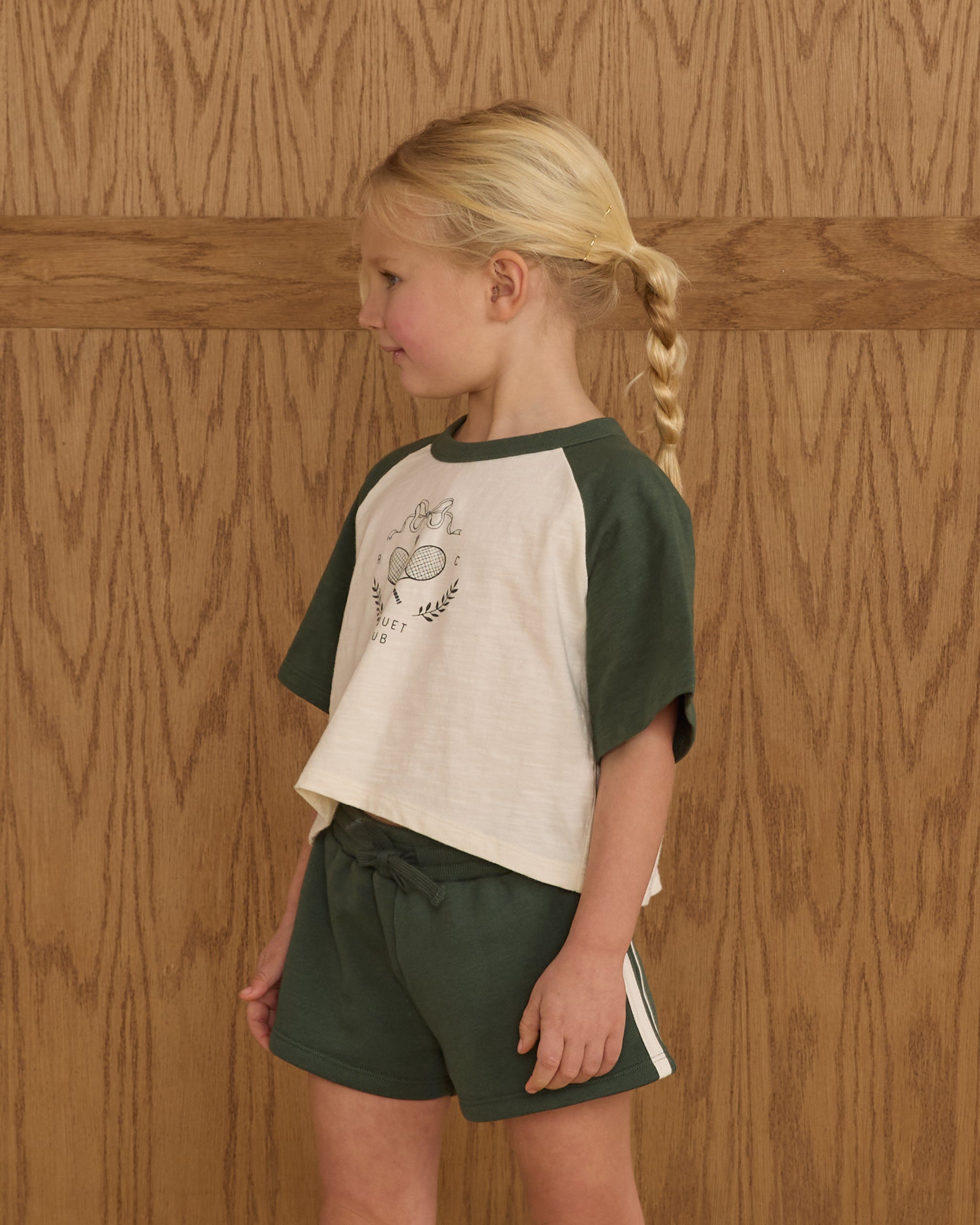 Racer Track Short || Green - Rylee + Cru | Kids Clothes | Trendy Baby Clothes | Modern Infant Outfits |