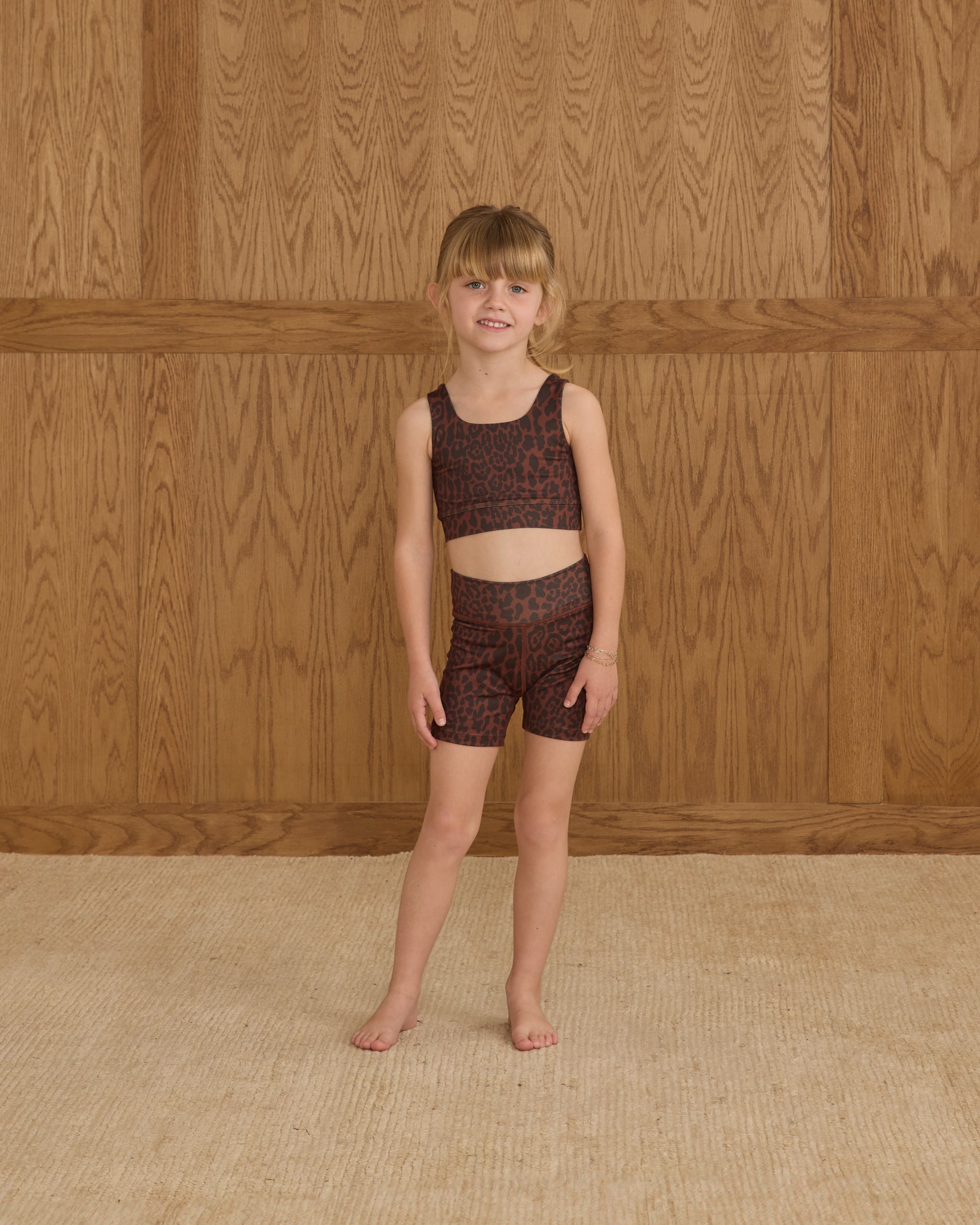 Swift Sports Bra || Leopard - Rylee + Cru | Kids Clothes | Trendy Baby Clothes | Modern Infant Outfits |