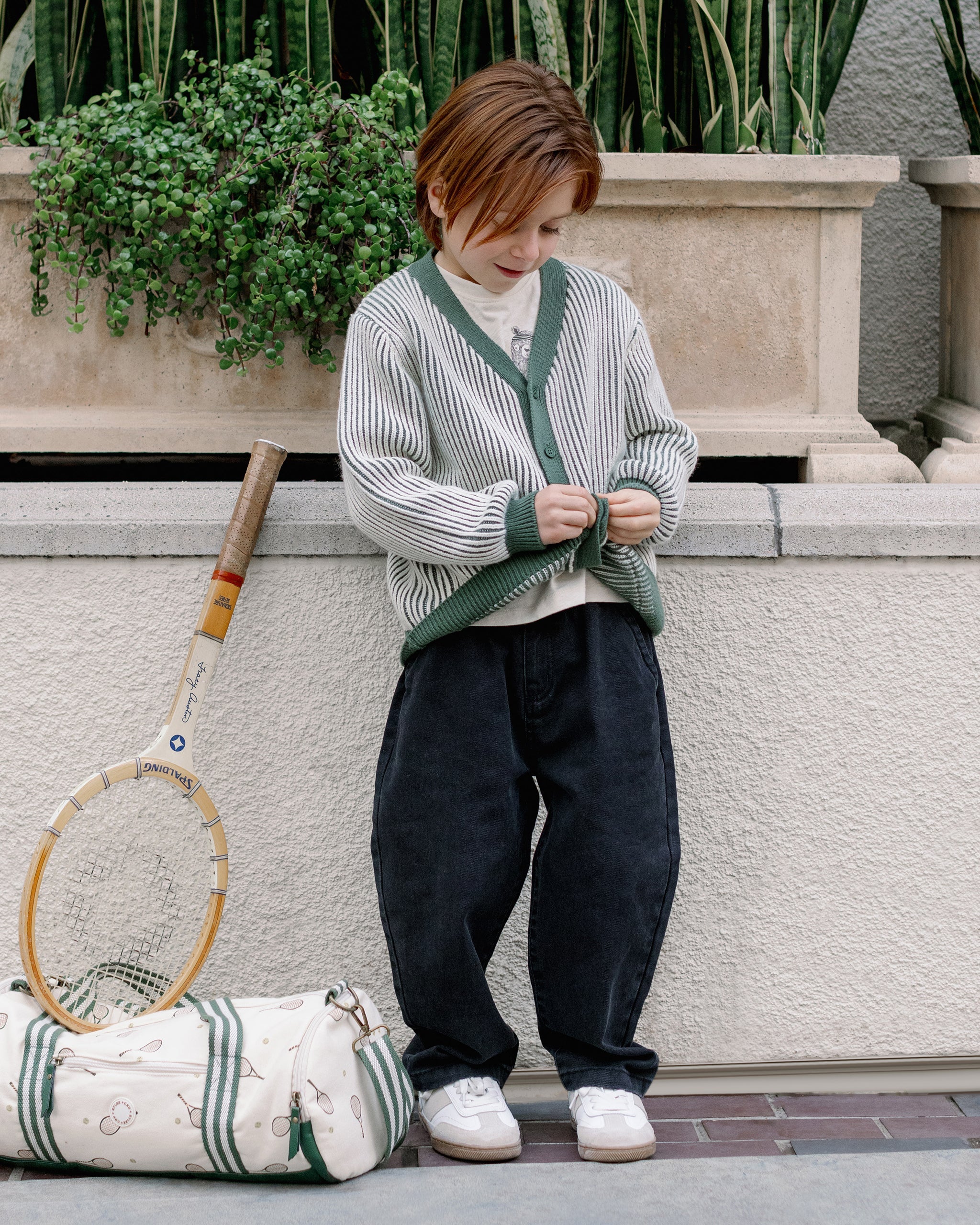 Haywood Cardigan || Green Stripe