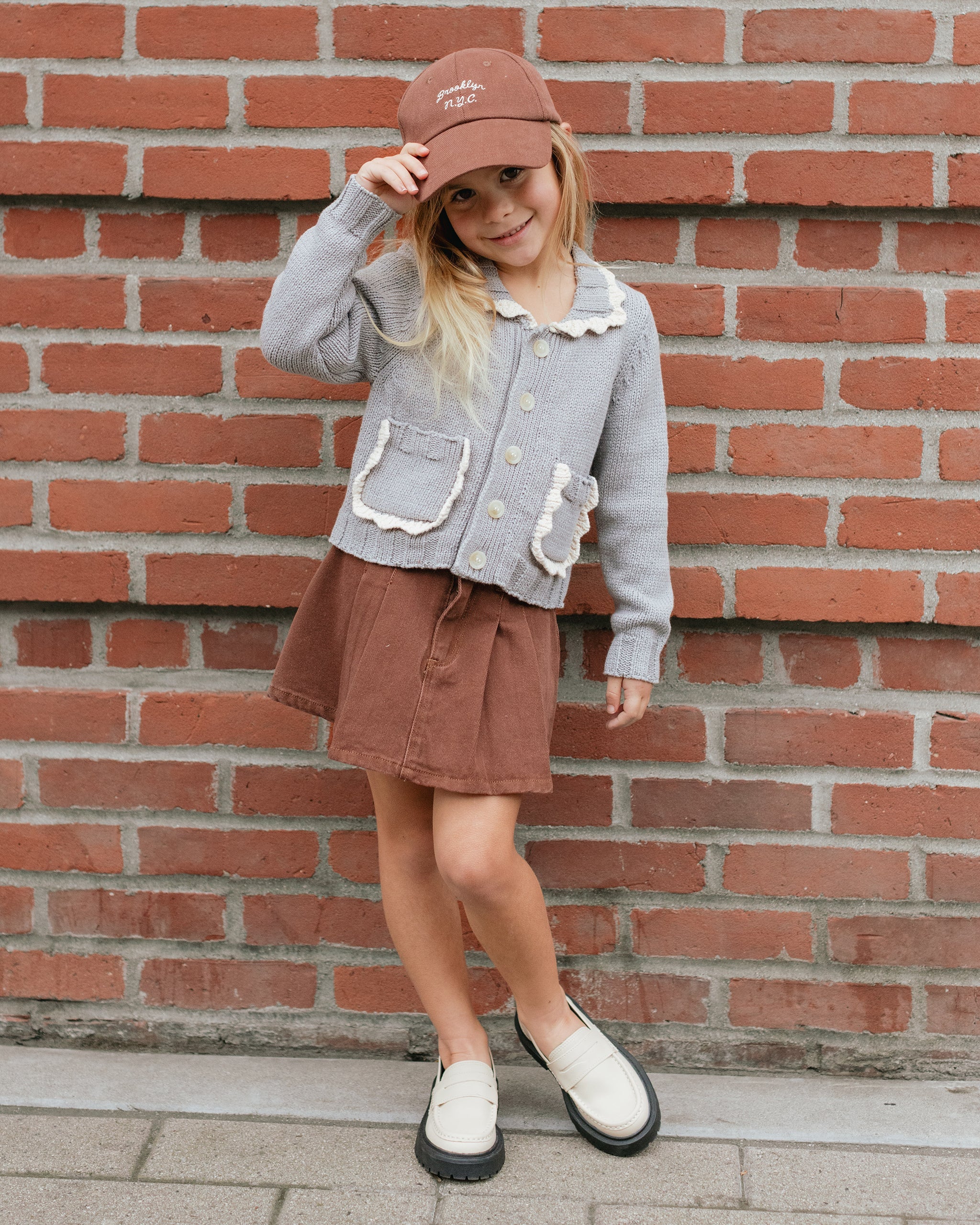 Scallop Cardigan || Dusty Blue - Rylee + Cru | Kids Clothes | Trendy Baby Clothes | Modern Infant Outfits |