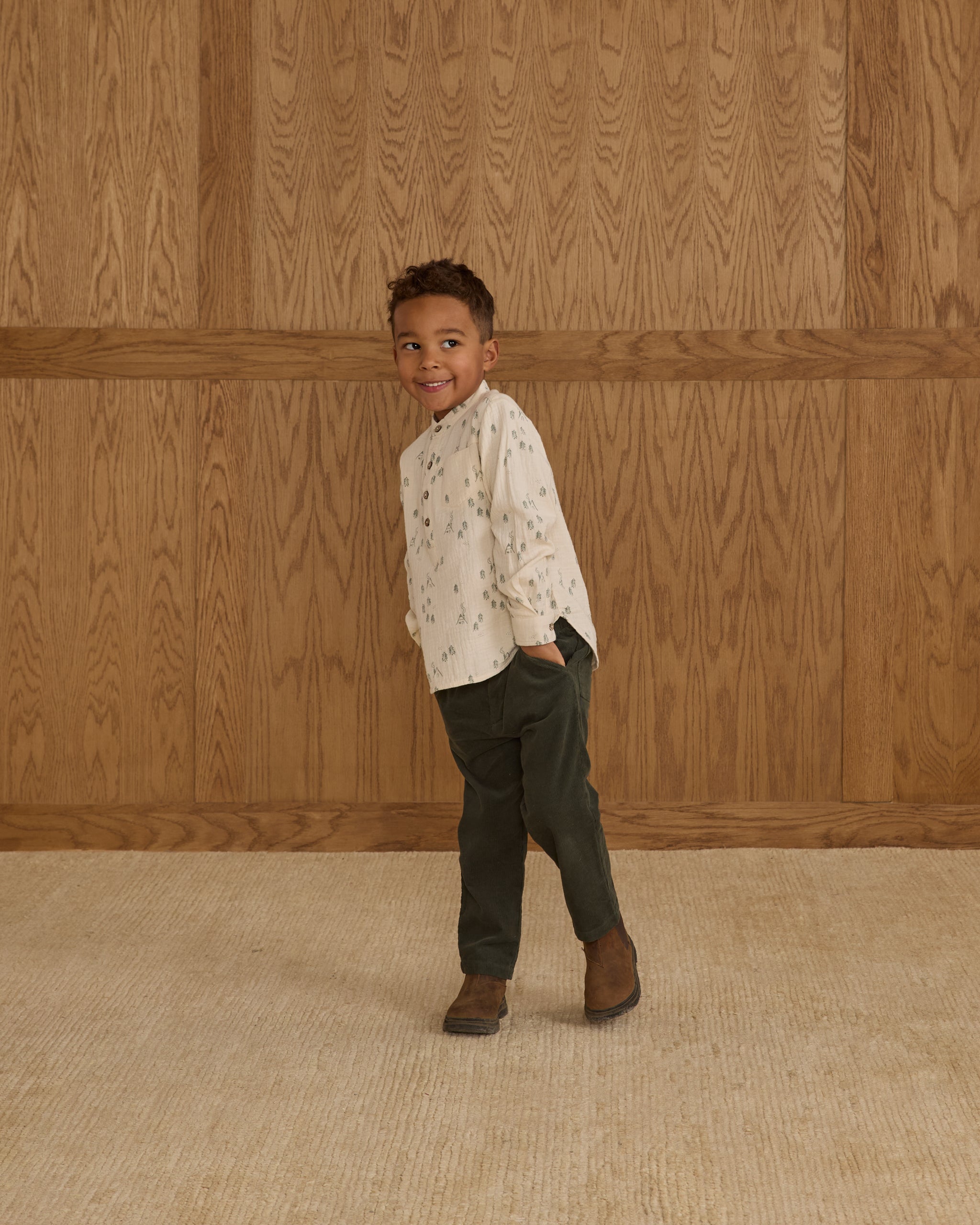Long Sleeve Mason Shirt || Woods