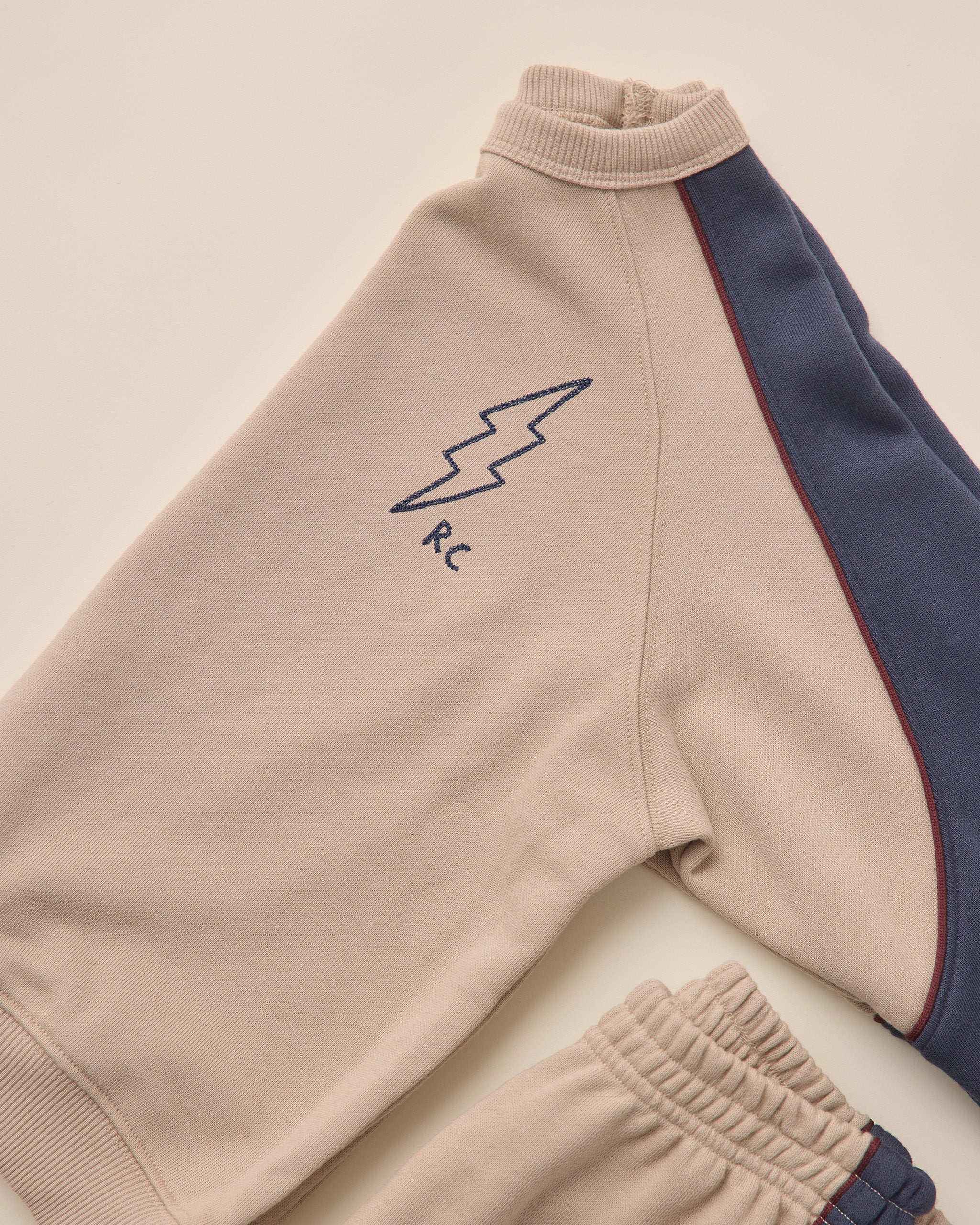 Paneled Sweatshirt || Stone