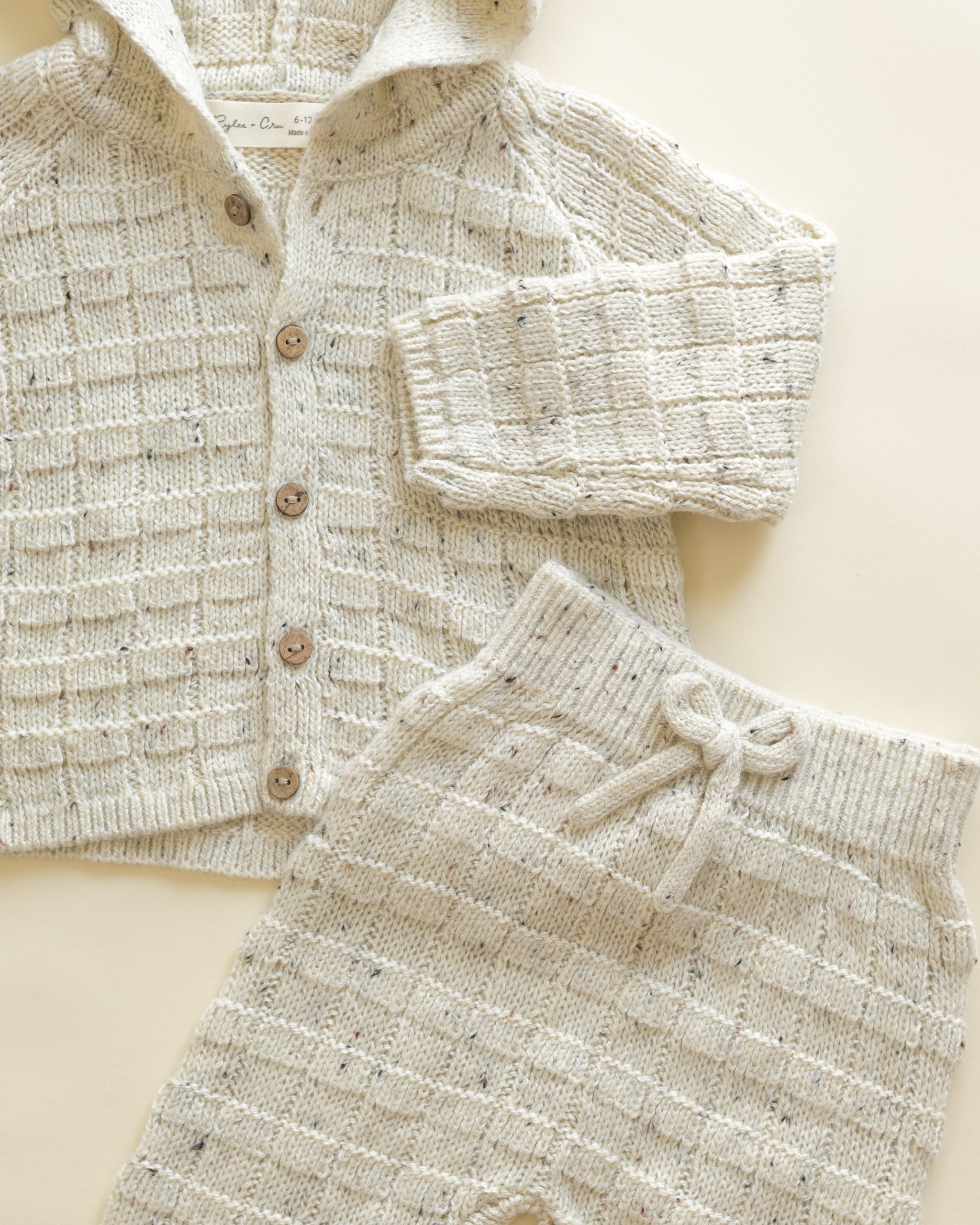 Tassel Cardigan || Oatmeal Speckle - Rylee + Cru | Kids Clothes | Trendy Baby Clothes | Modern Infant Outfits |