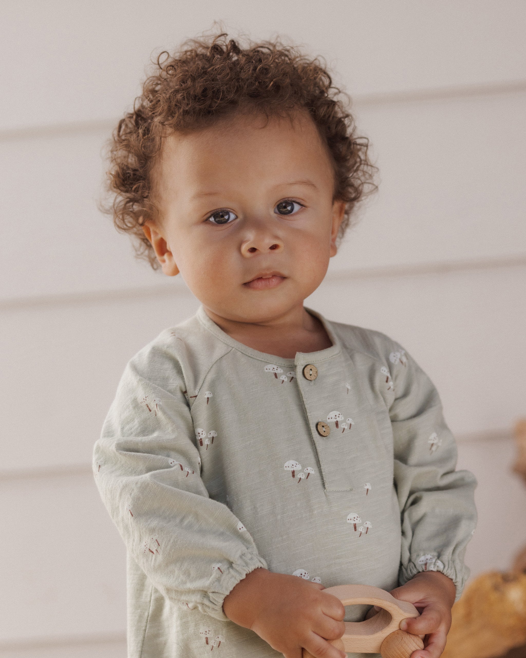 Henley Jumpsuit Mushrooms
