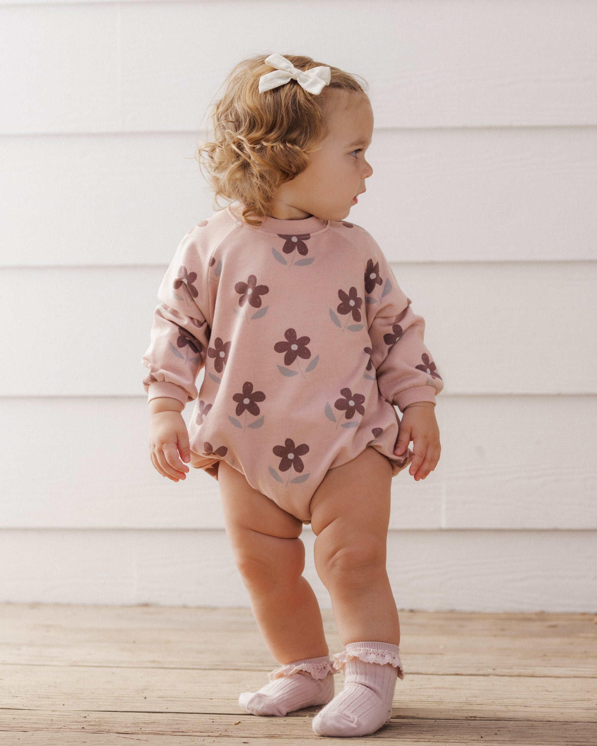 Crew Neck Romper Daisy