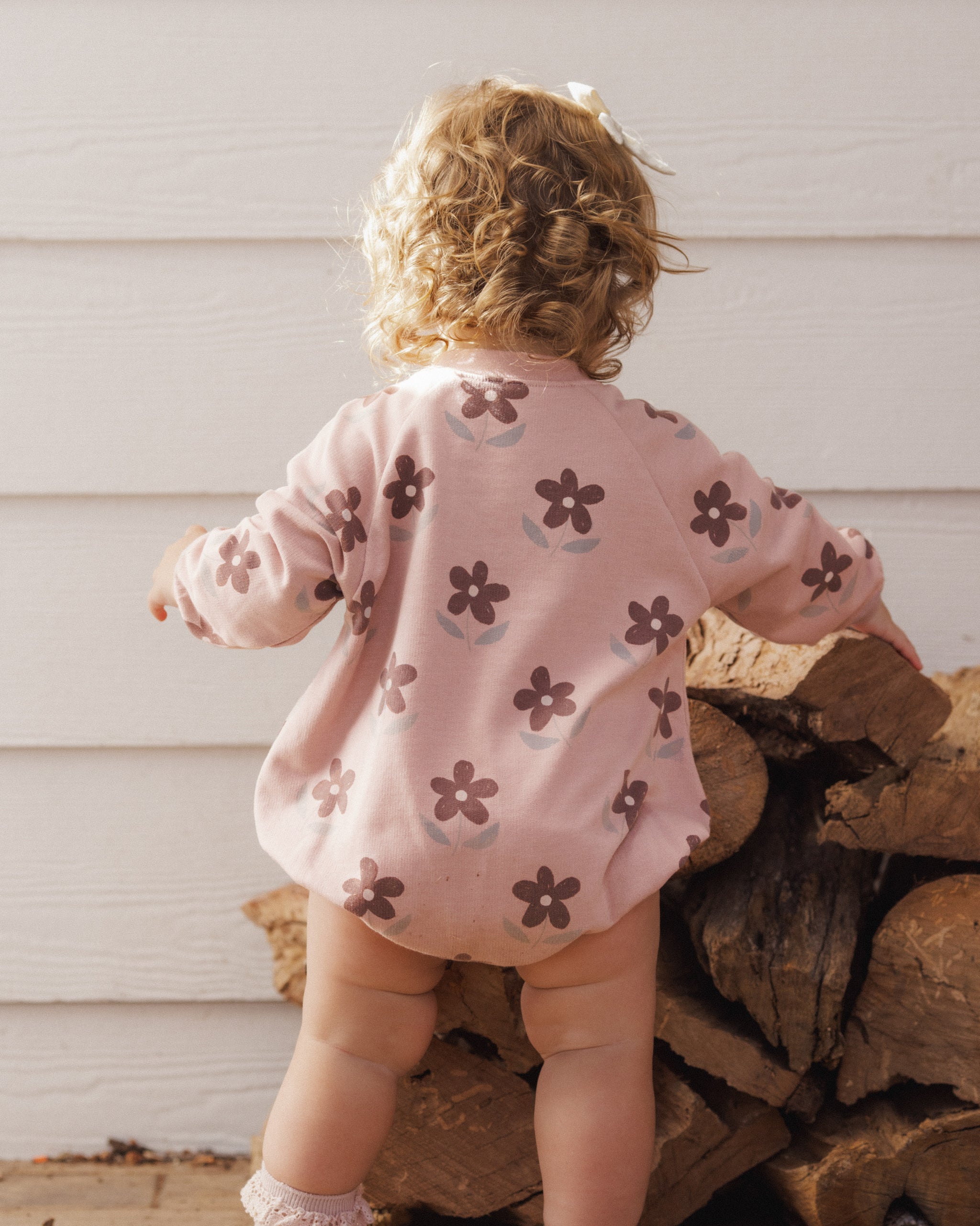 Crew Neck Romper Daisy