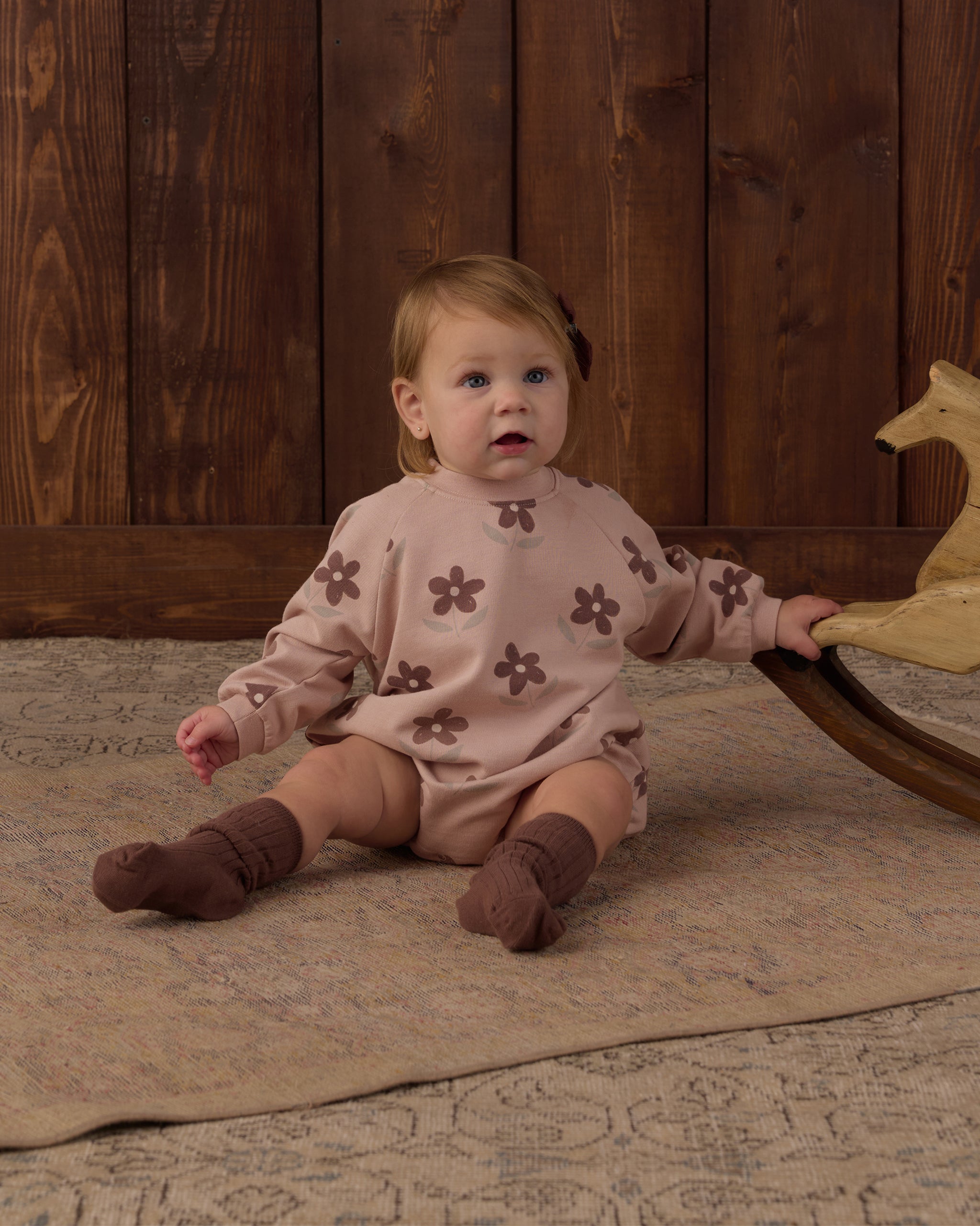 Crew Neck Romper Daisy