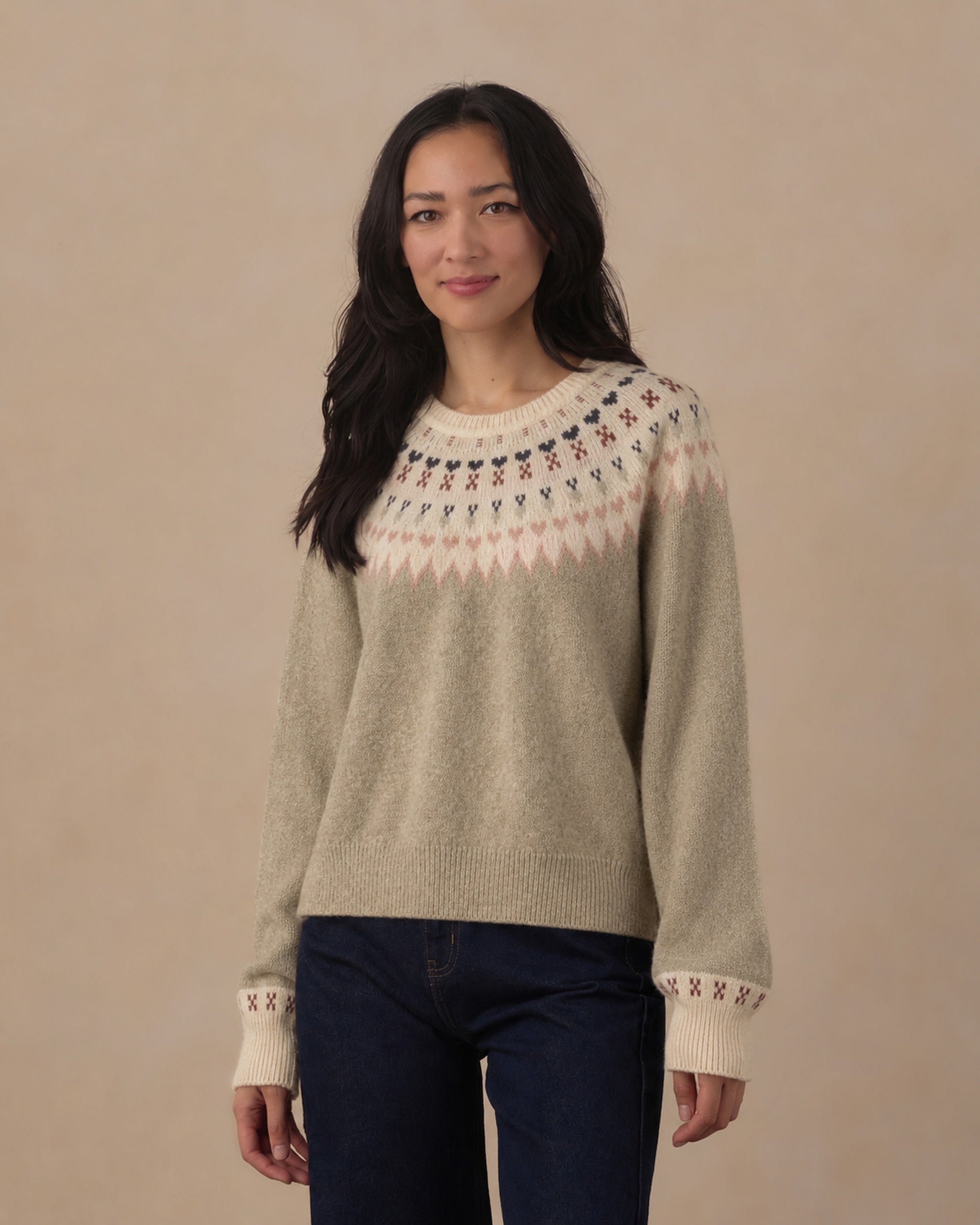 Women's Fair Isle Sweater Sage - Rylee + Cru | Kids Clothes | Trendy Baby Clothes | Modern Infant Outfits |
