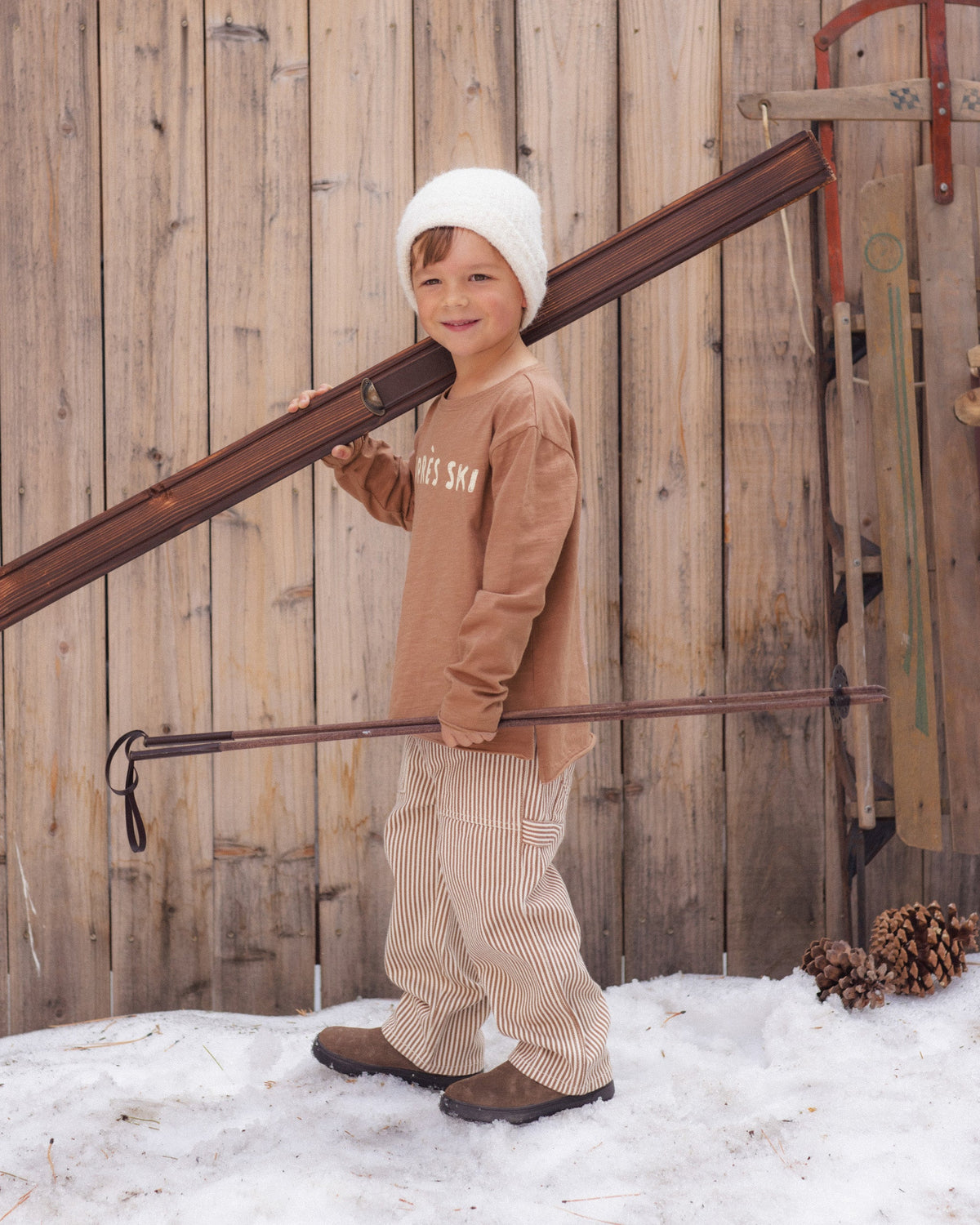 Raw Edge Long Sleeve Tee Apres Ski