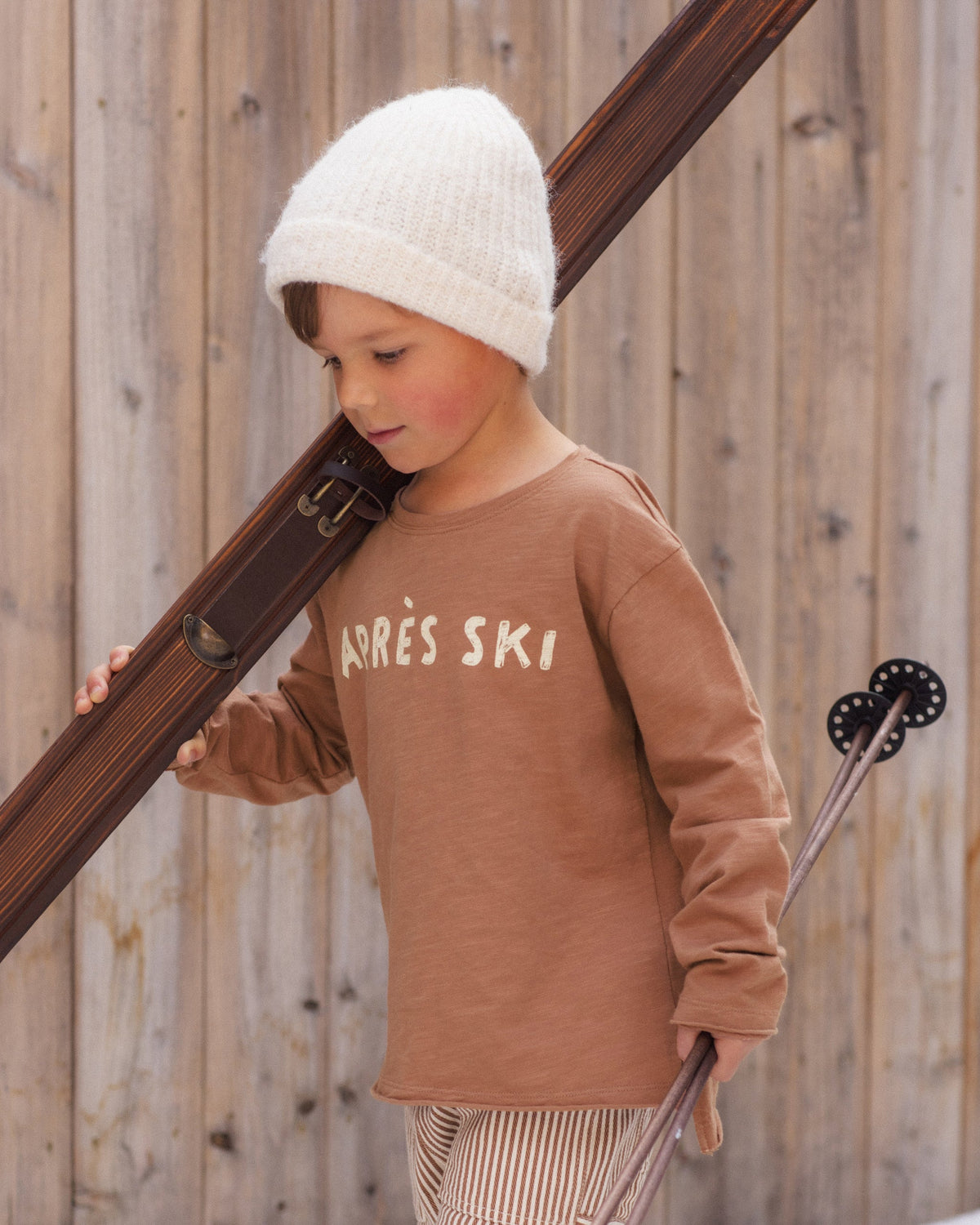 Raw Edge Long Sleeve Tee Apres Ski