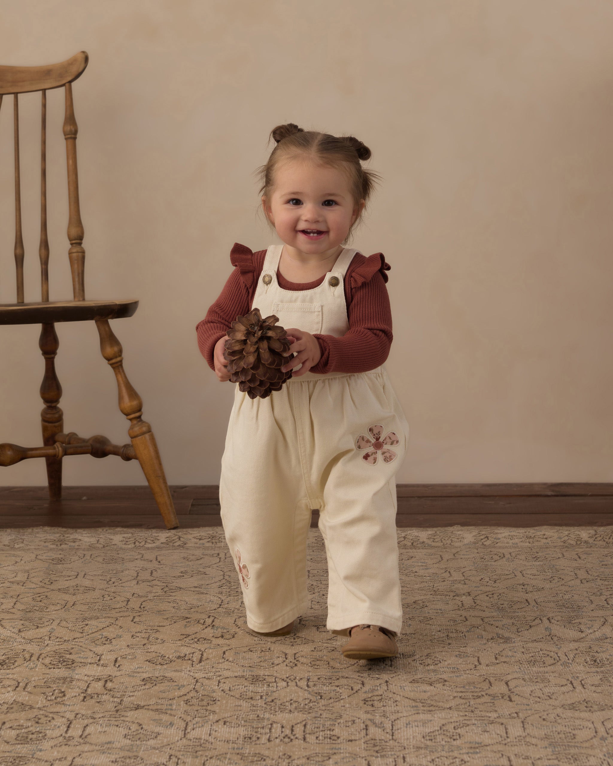 Shoulder Ruffle Bodysuit Brick
