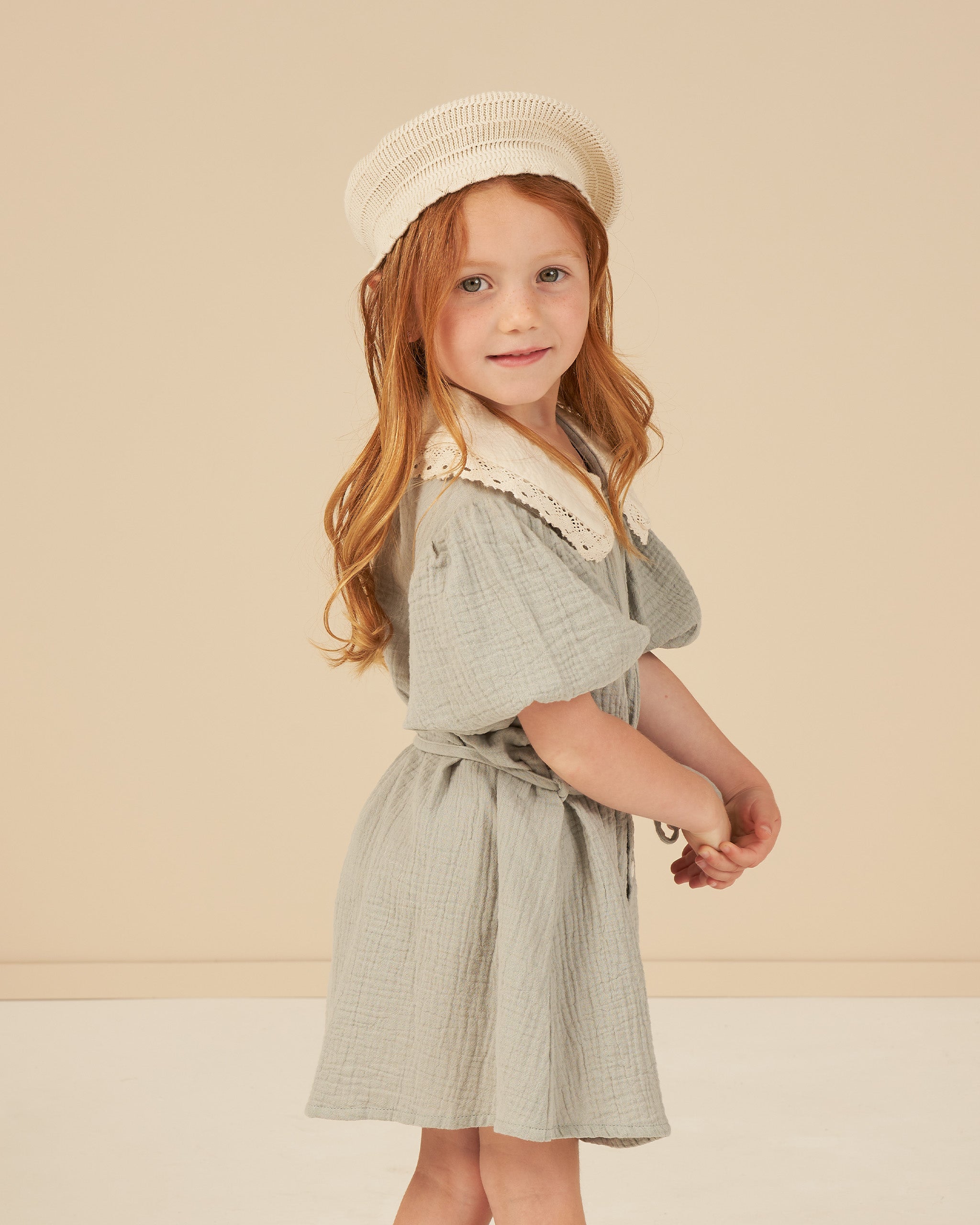 Crochet Beret || Natural - Rylee + Cru | Kids Clothes | Trendy Baby Clothes | Modern Infant Outfits |