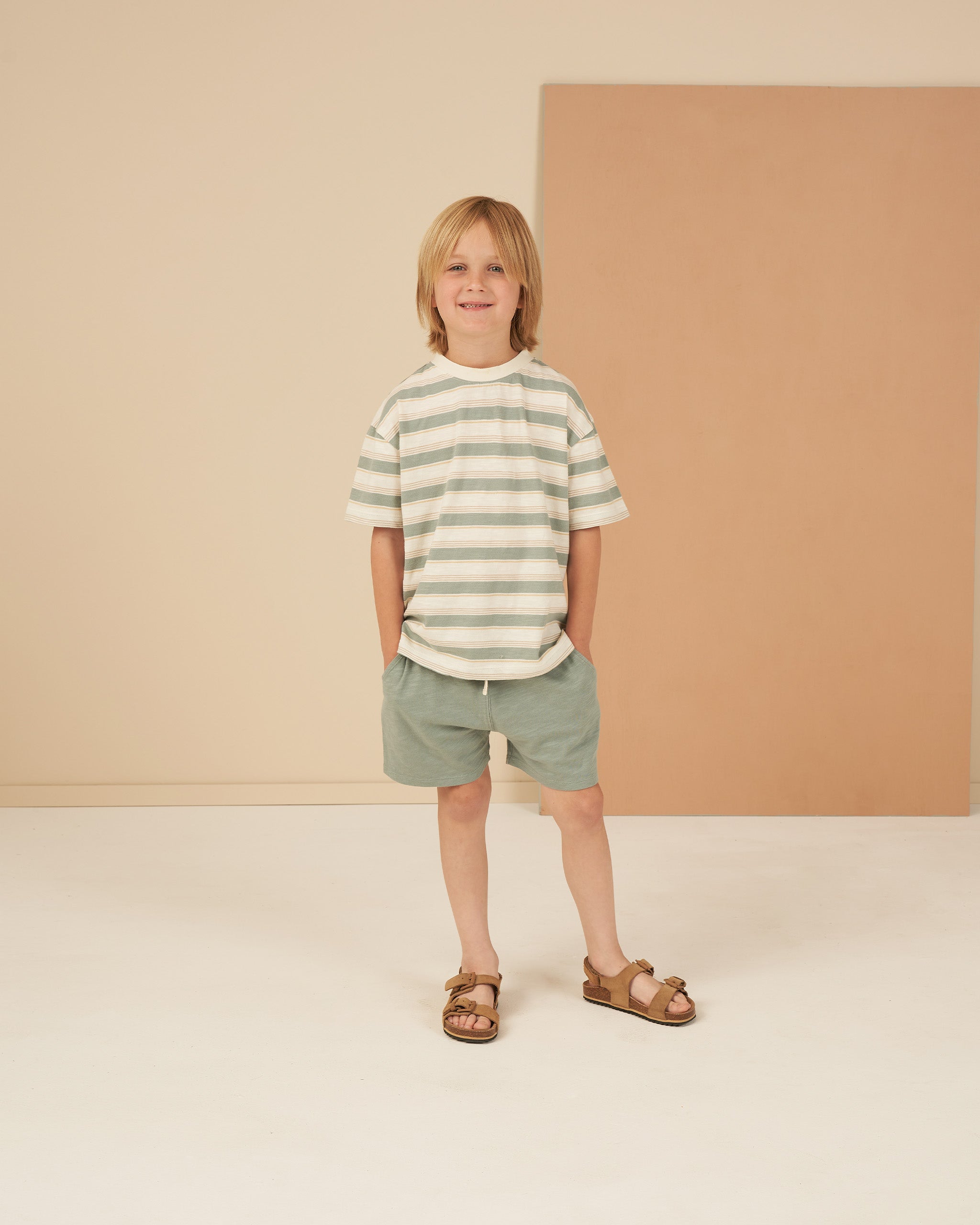 Sam Short || Aqua - Rylee + Cru | Kids Clothes | Trendy Baby Clothes | Modern Infant Outfits |