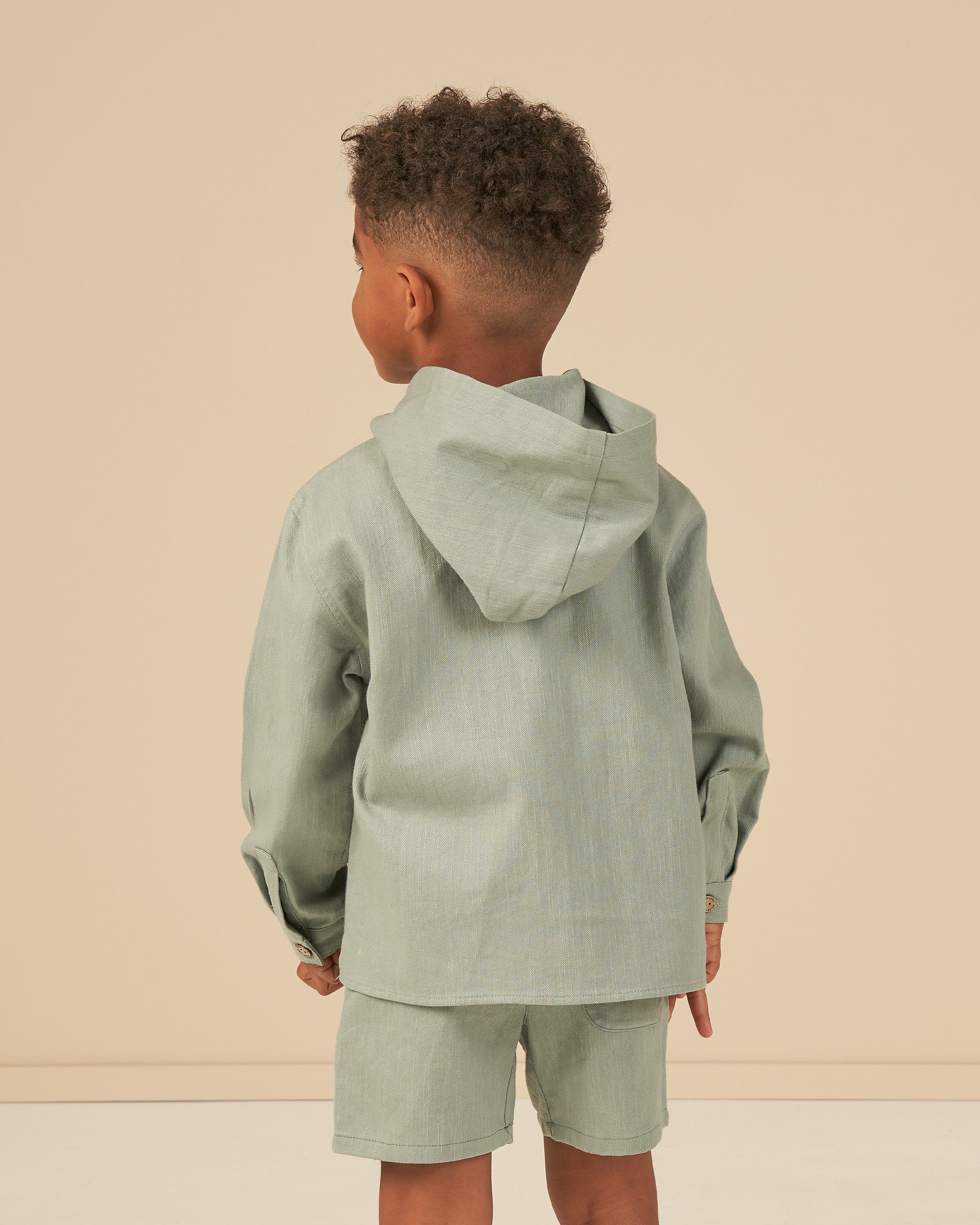 Hooded Overshirt || Aqua - Rylee + Cru | Kids Clothes | Trendy Baby Clothes | Modern Infant Outfits |