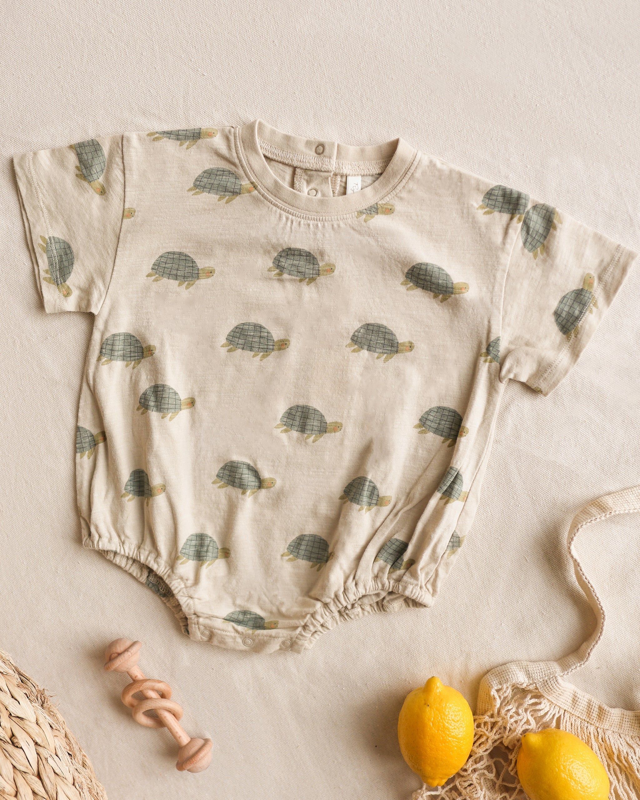 Relaxed Bubble Romper || Sea Turtles