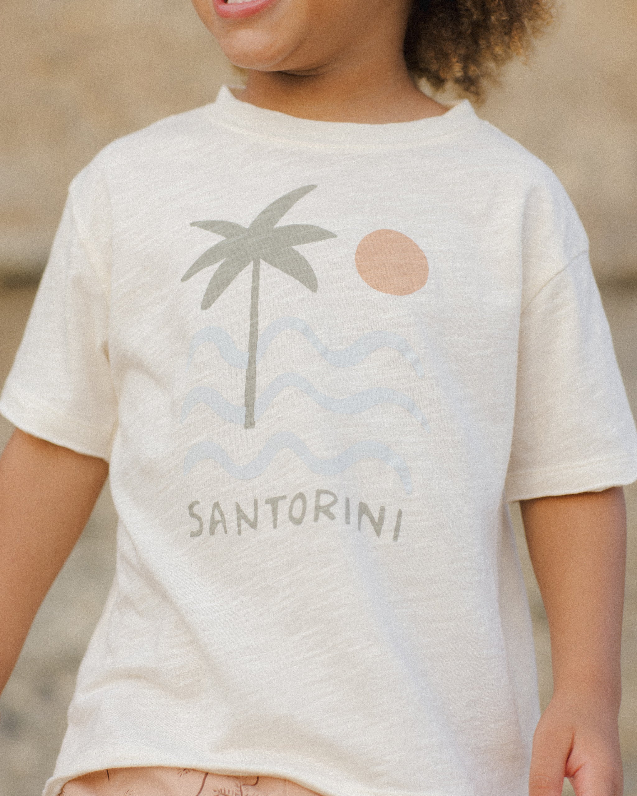 Raw Edge Tee || Santorini