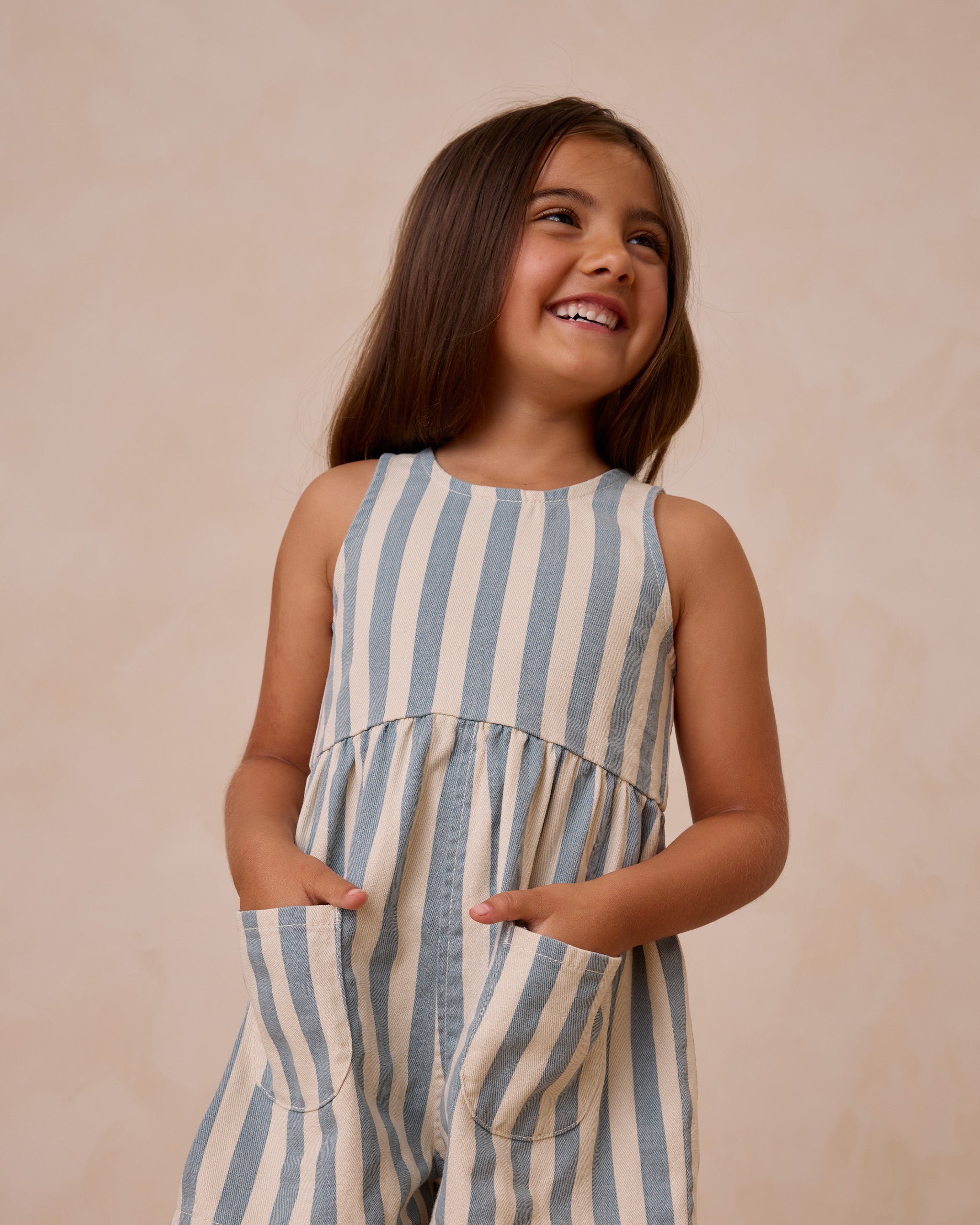 Dani Romper || Ocean Stripe