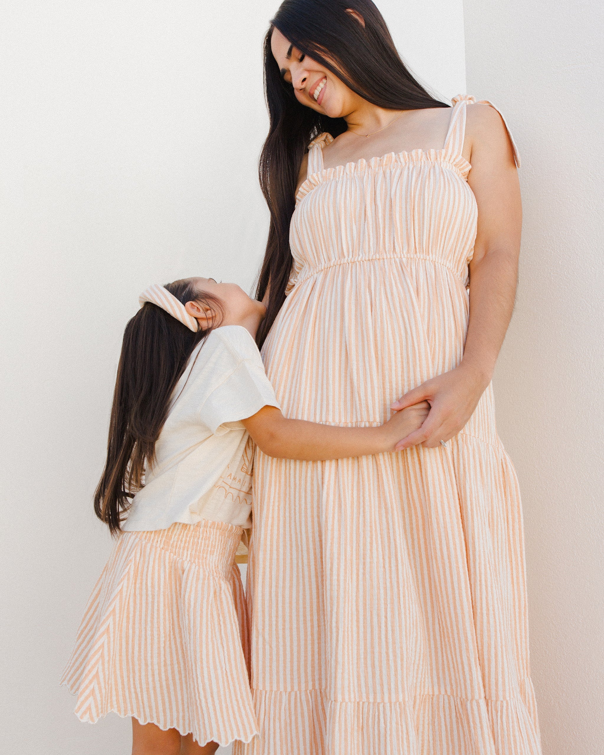 Delphina Dress | Grapefruit Stripe