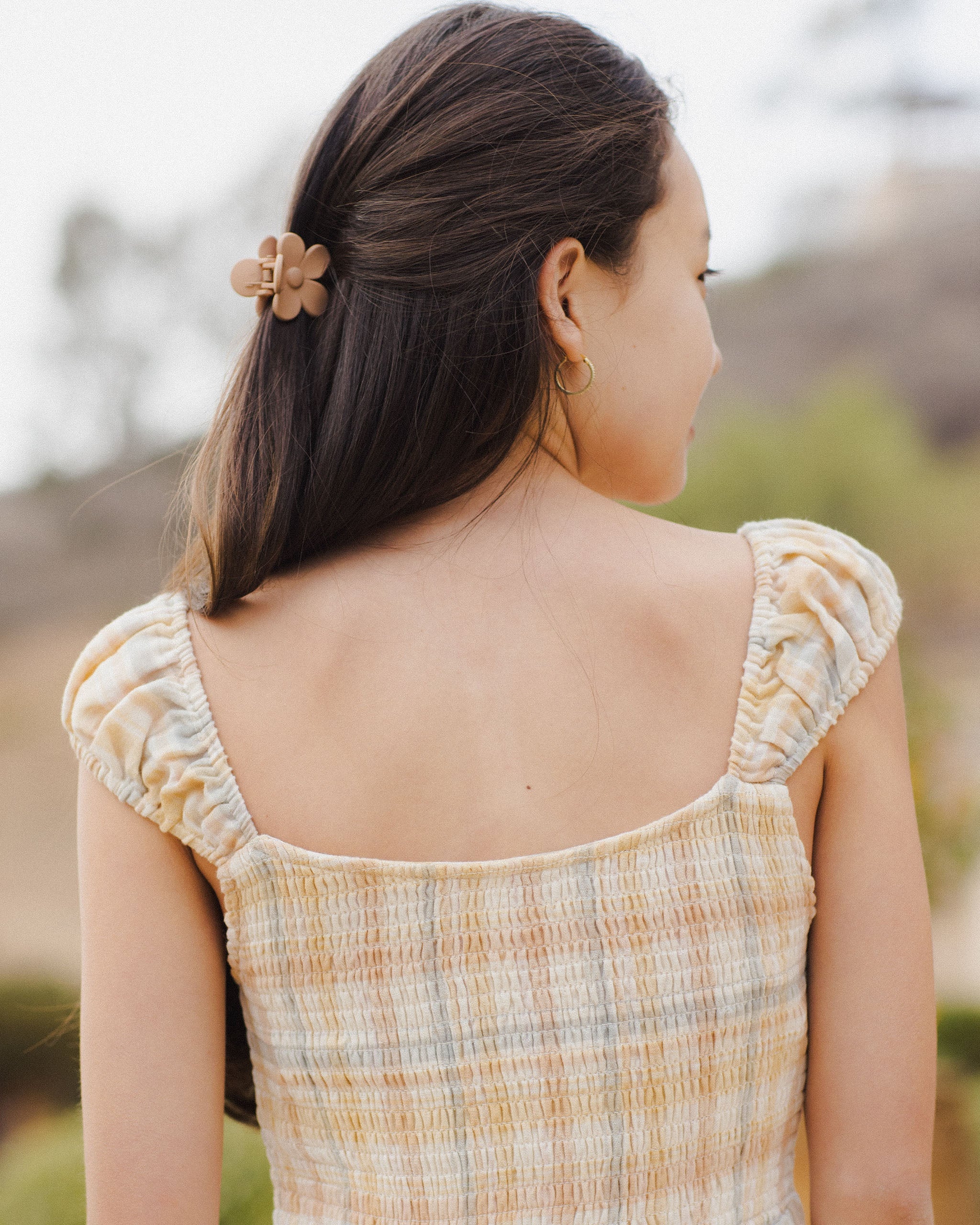 Flower Hair Clip || Grapefruit, Eucalyptus, Pink