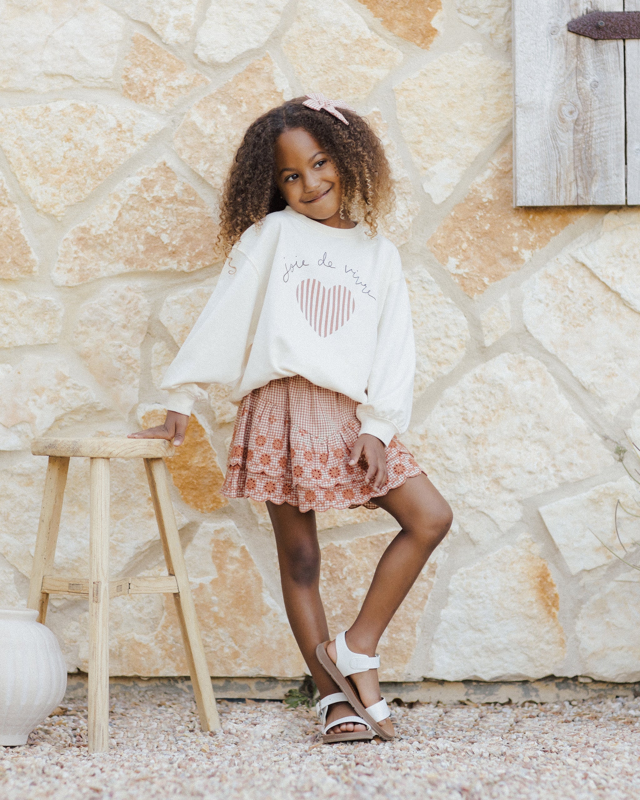 Tiered Mini Skirt || Poppy Gingham