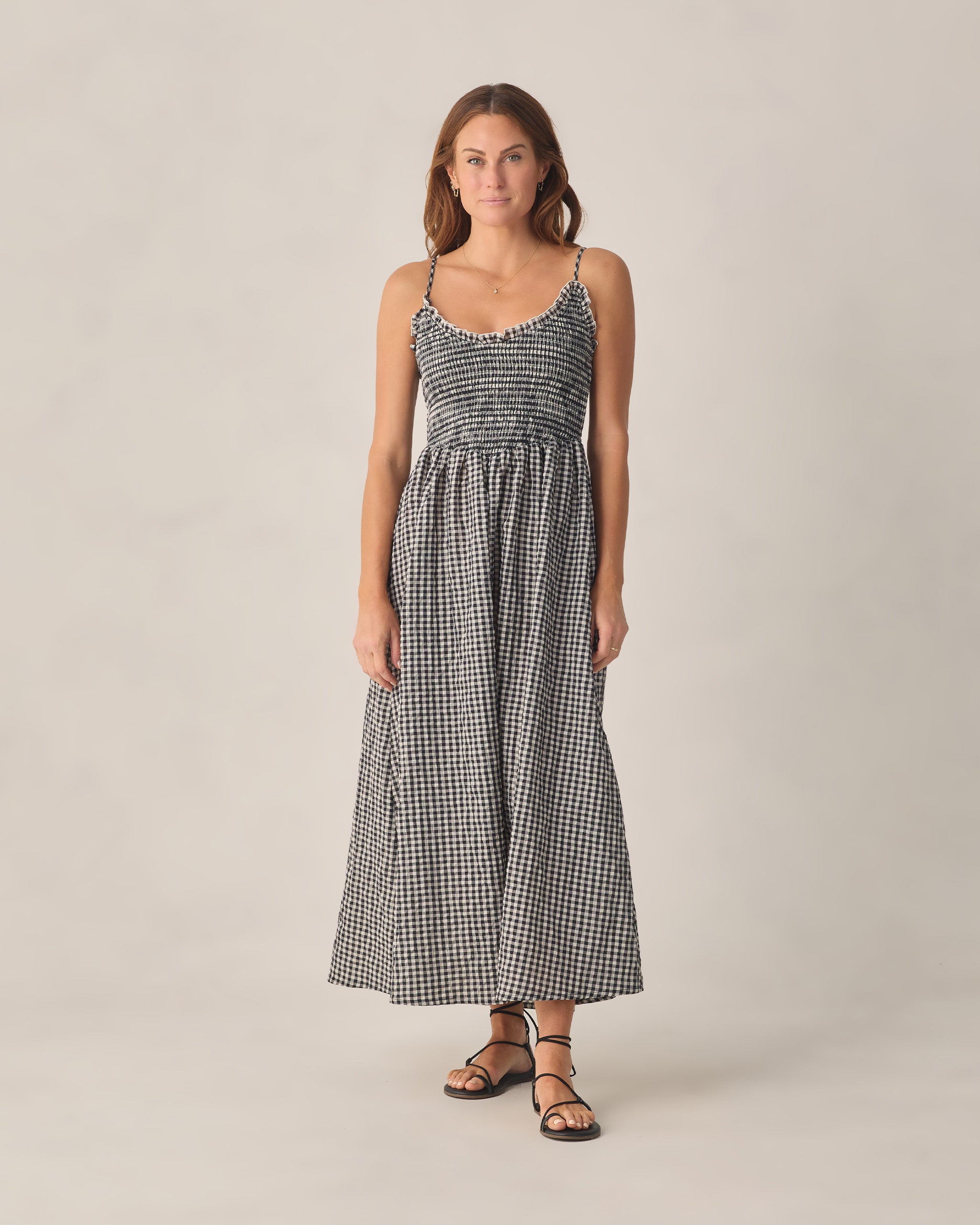 Women's Chrissy Dress Black Check - Rylee + Cru | Kids Clothes | Trendy Baby Clothes | Modern Infant Outfits |