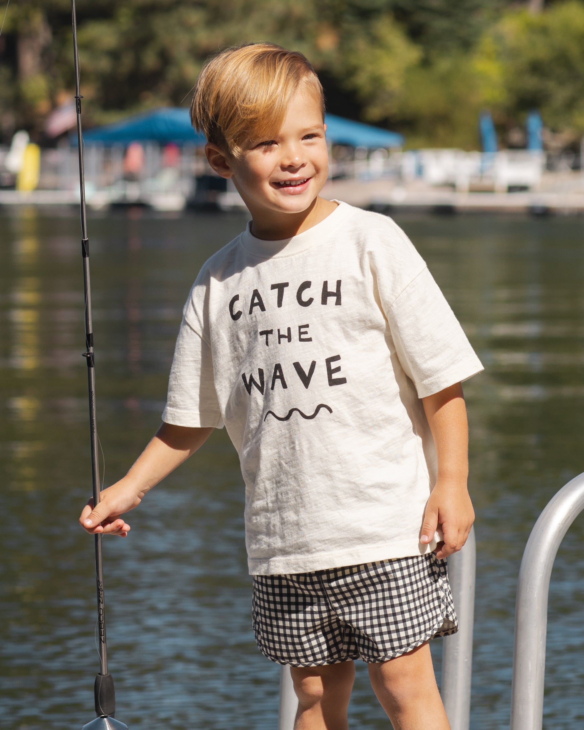 Swim Trunk Black Gingham - Rylee + Cru | Kids Clothes | Trendy Baby Clothes | Modern Infant Outfits |