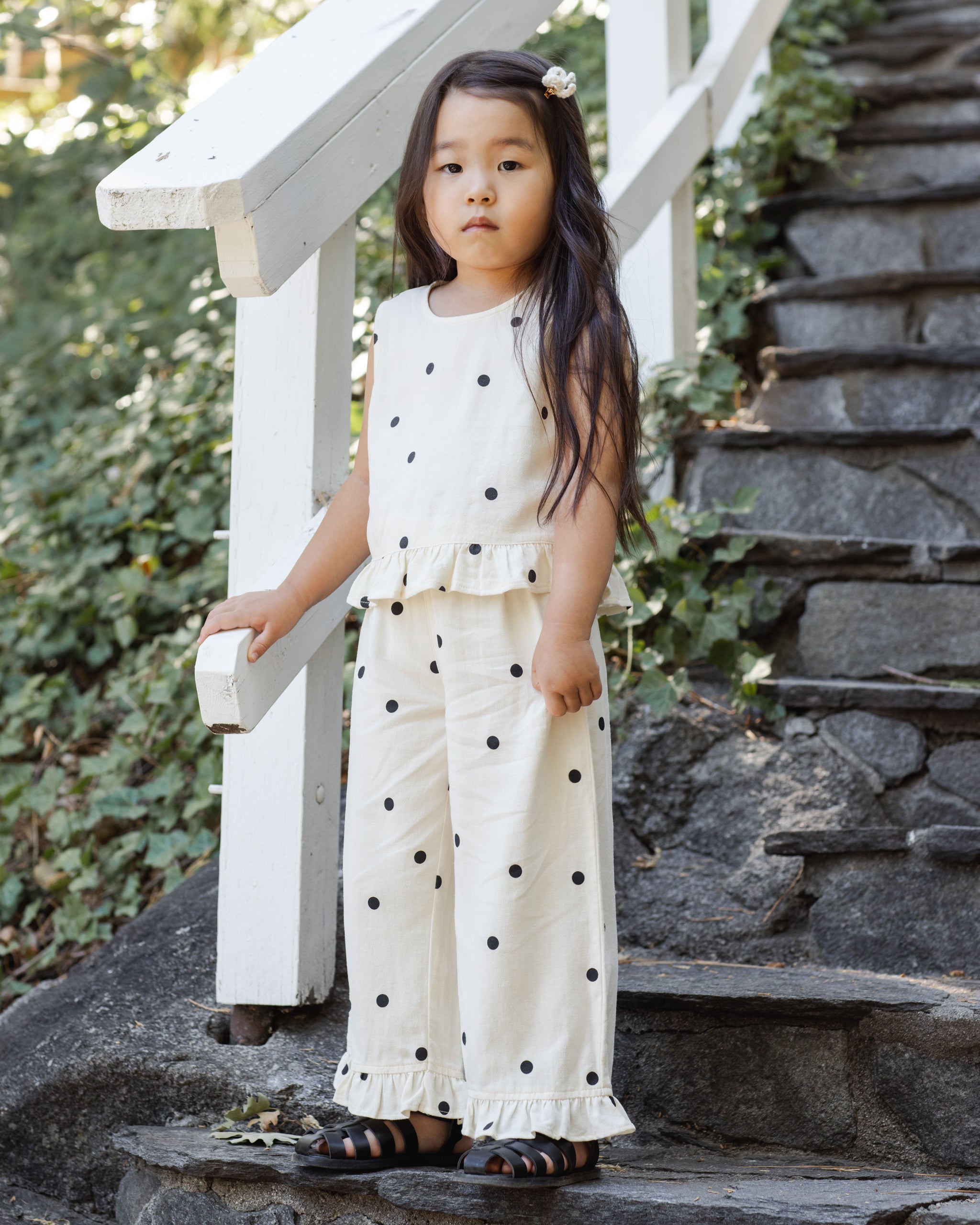 Wide Leg Pant Polka Dot - Rylee + Cru | Kids Clothes | Trendy Baby Clothes | Modern Infant Outfits |