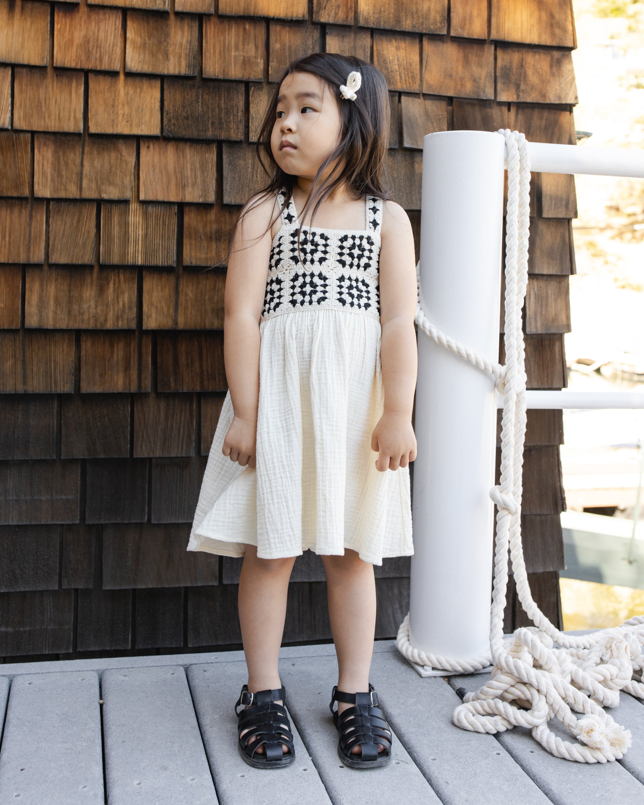 Crochet Sundress Abstract - Rylee + Cru | Kids Clothes | Trendy Baby Clothes | Modern Infant Outfits |