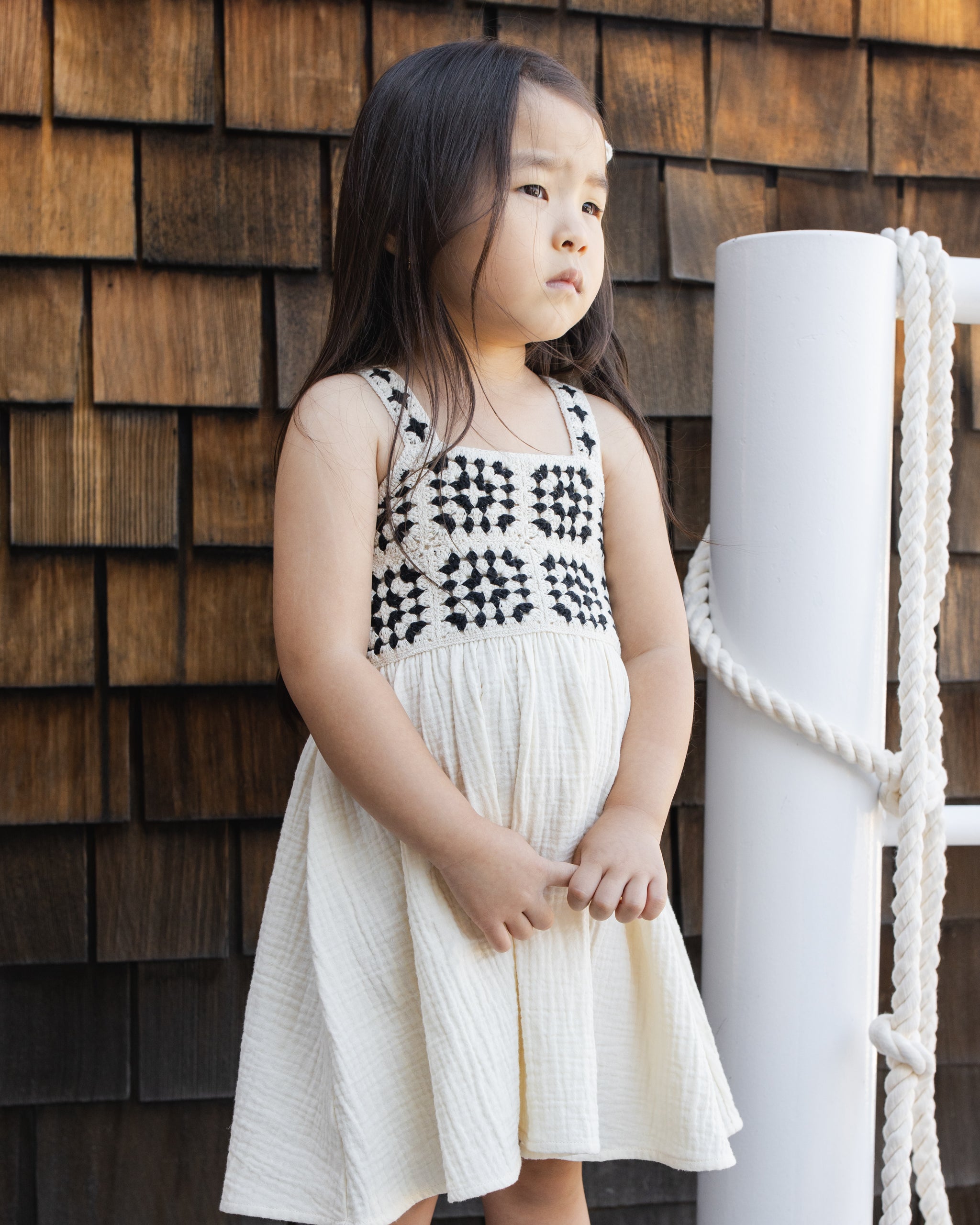 Crochet Sundress Abstract - Rylee + Cru | Kids Clothes | Trendy Baby Clothes | Modern Infant Outfits |