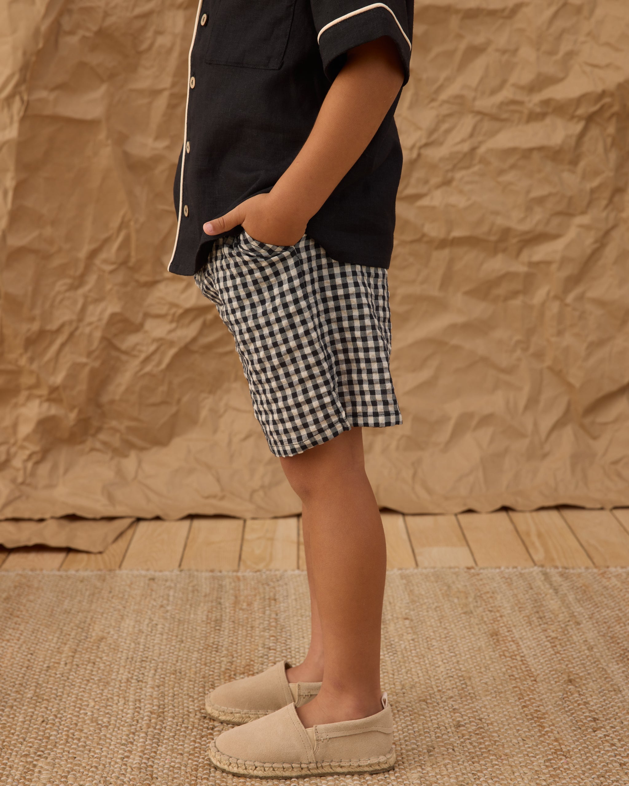 Perry Short Black Check - Rylee + Cru | Kids Clothes | Trendy Baby Clothes | Modern Infant Outfits |